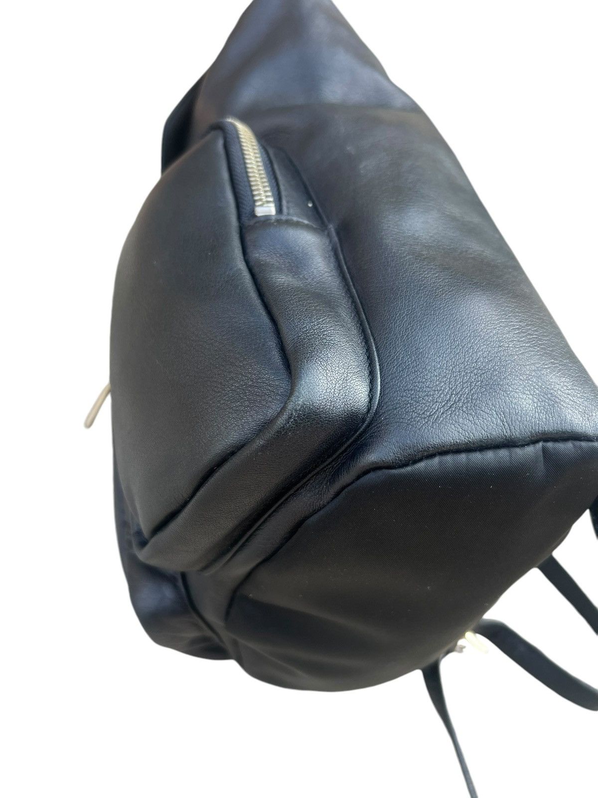 Leather Vintage 90s UCOB Patina Black Leather Cargo Backpack Bag Size ONE SIZE - 15 Thumbnail