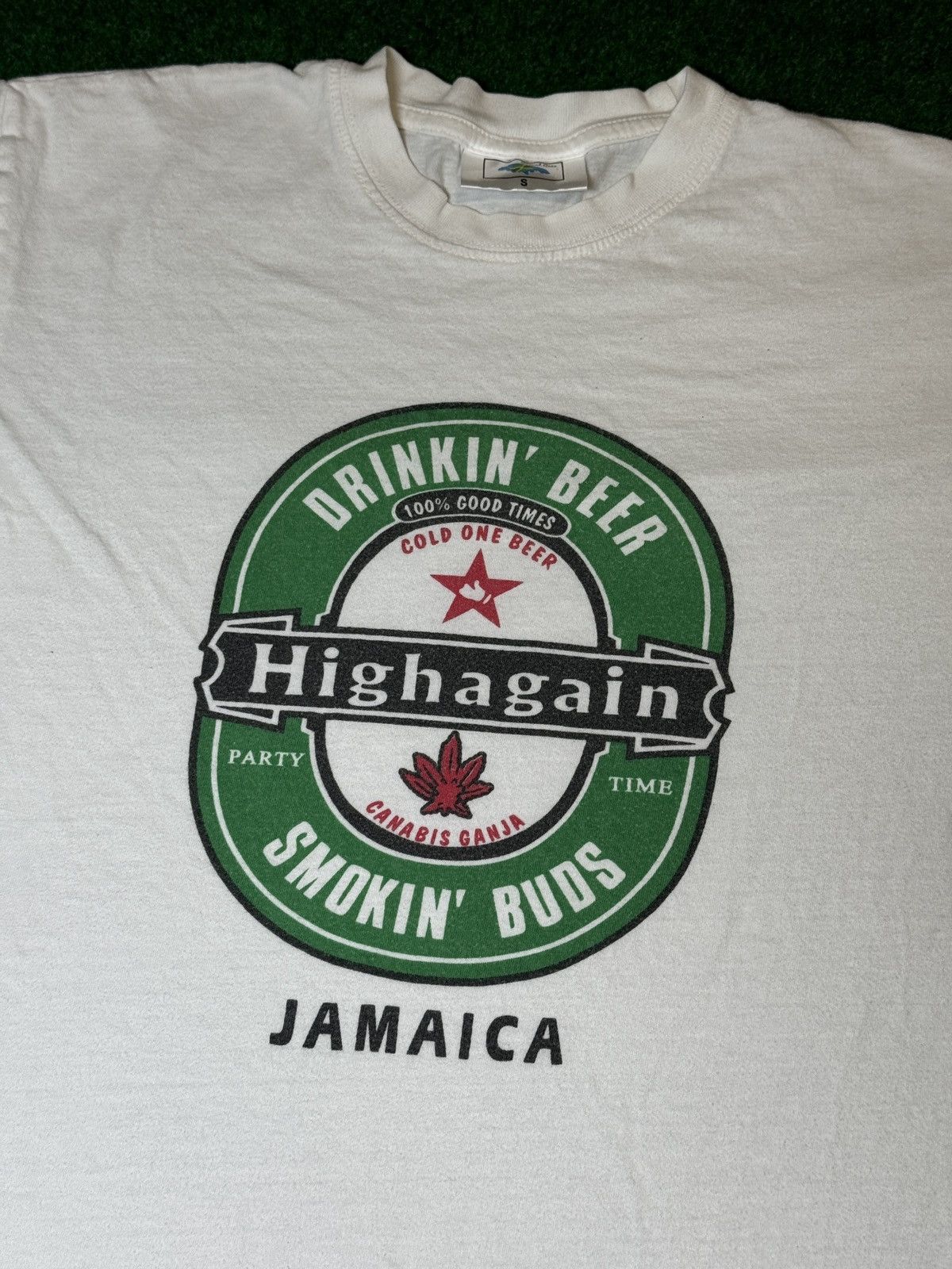 Vintage Vtg Drinkin Beers Smokin Buds High Again Party Time T Shirt Size US S / EU 44-46 / 1 - 2 Thumbnail