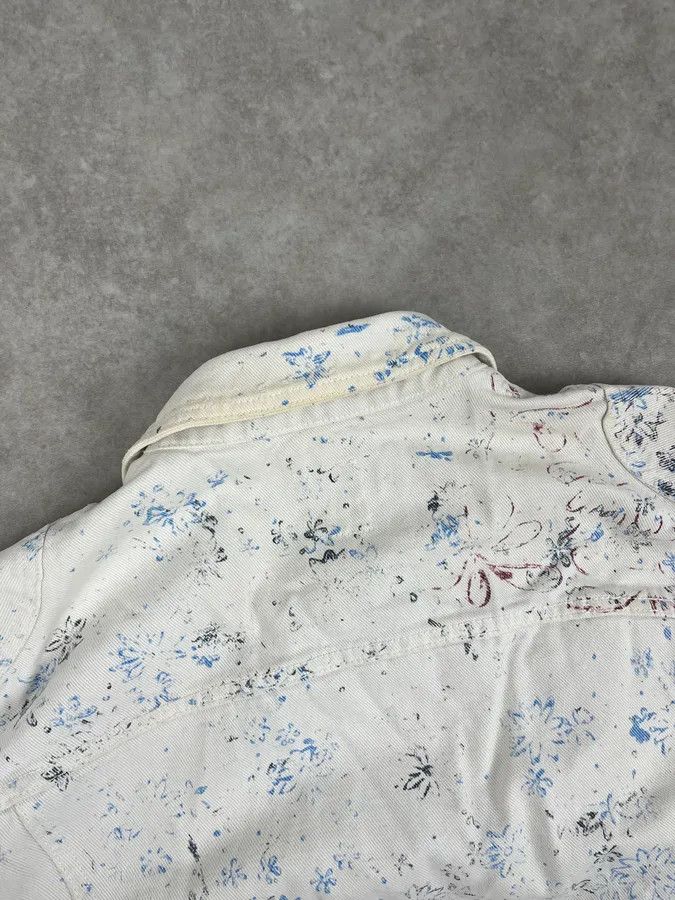 Versace Versace Royal Erased White Denim Jacket Size US S / EU 44-46 / 1 - 7 Thumbnail