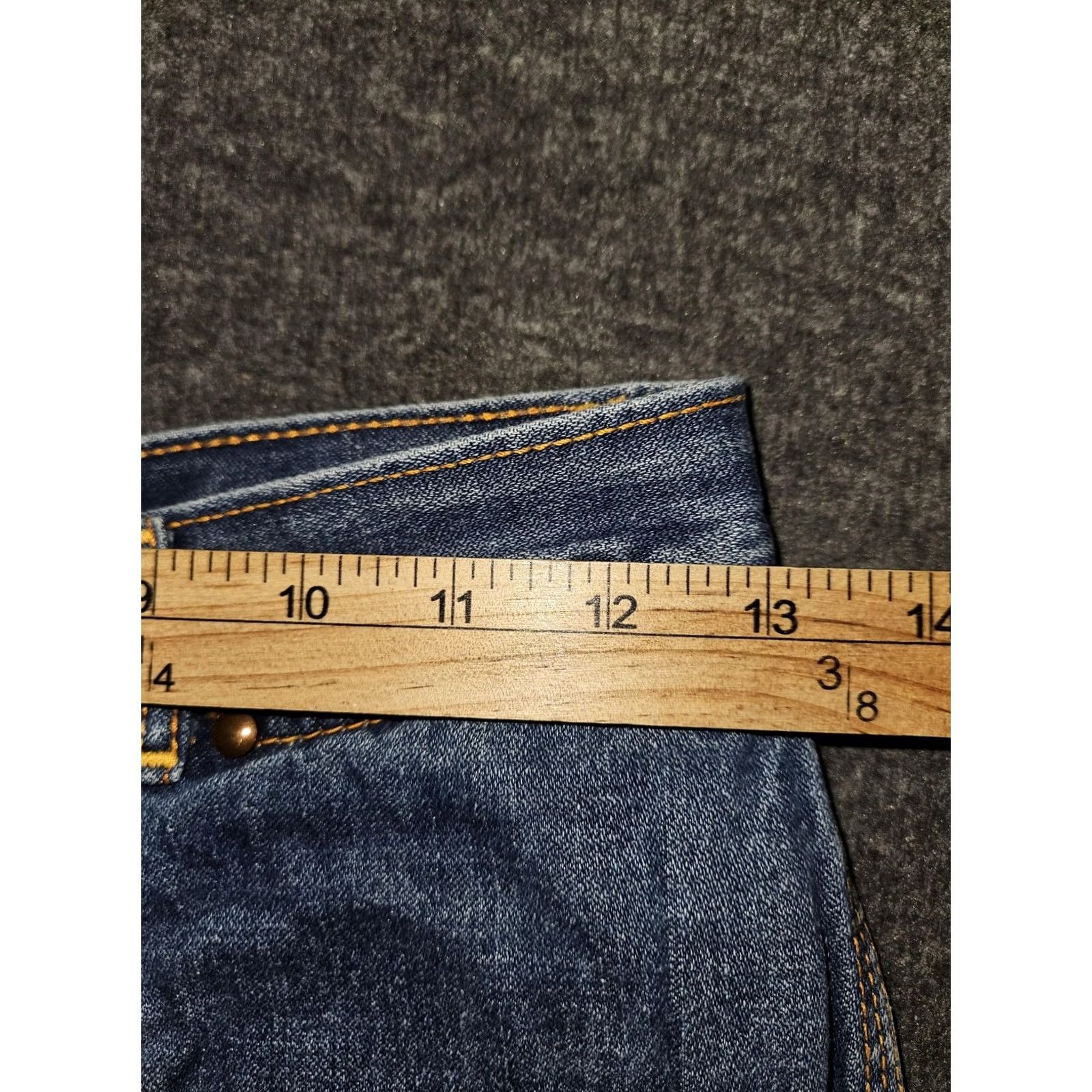 Denime VINTAGE Pentimento Jeans Womens Bootcut Denim 9 Blue High Rise 34 in Inseam Embroidered Distressed Made in USA Size 30" / US 8 / IT 44 - 4 Thumbnail