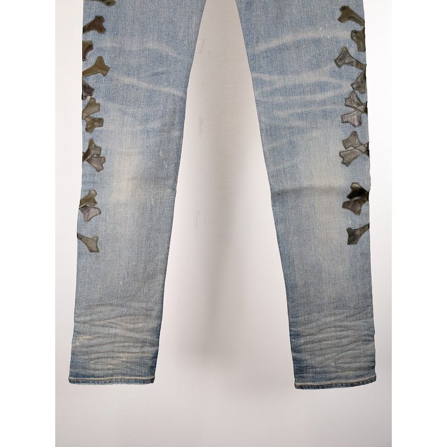 Amiri o1rshd1 Q:2 / Camo Bones Jeans in Clay Indigo Size US 36 / EU 52 - 14 Thumbnail