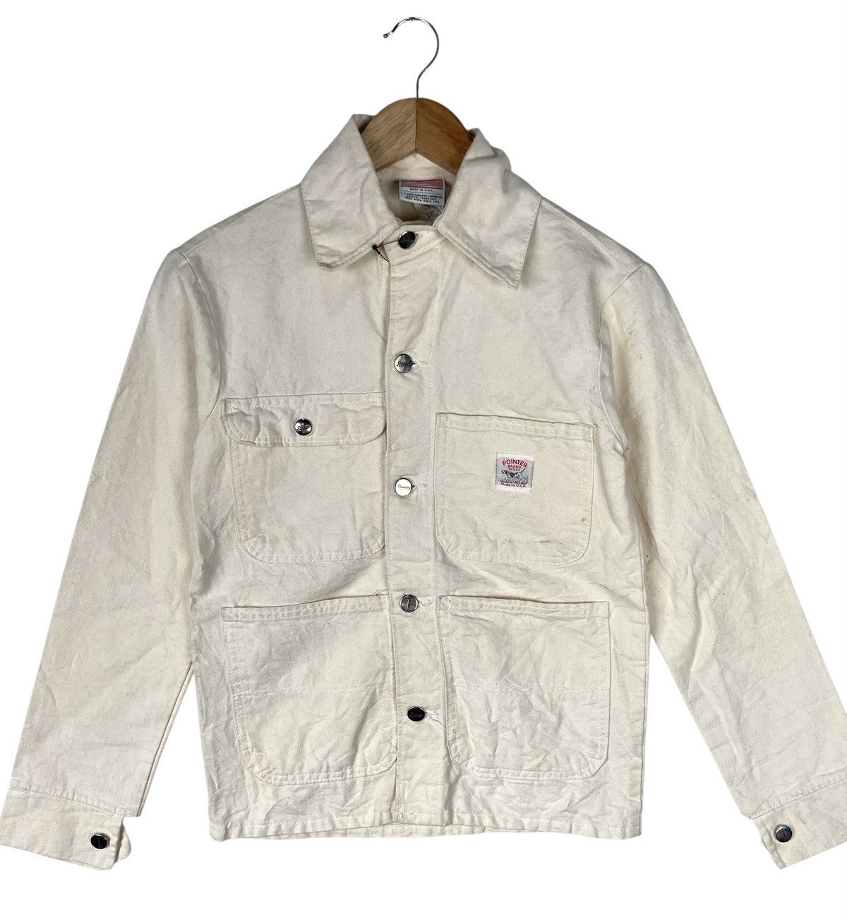 Pointer Vintage 80s Pointer Denim Chore 4 Pocket Jacket Made in Usa Size US XS / EU 42 / 0 - 2 Thumbnail