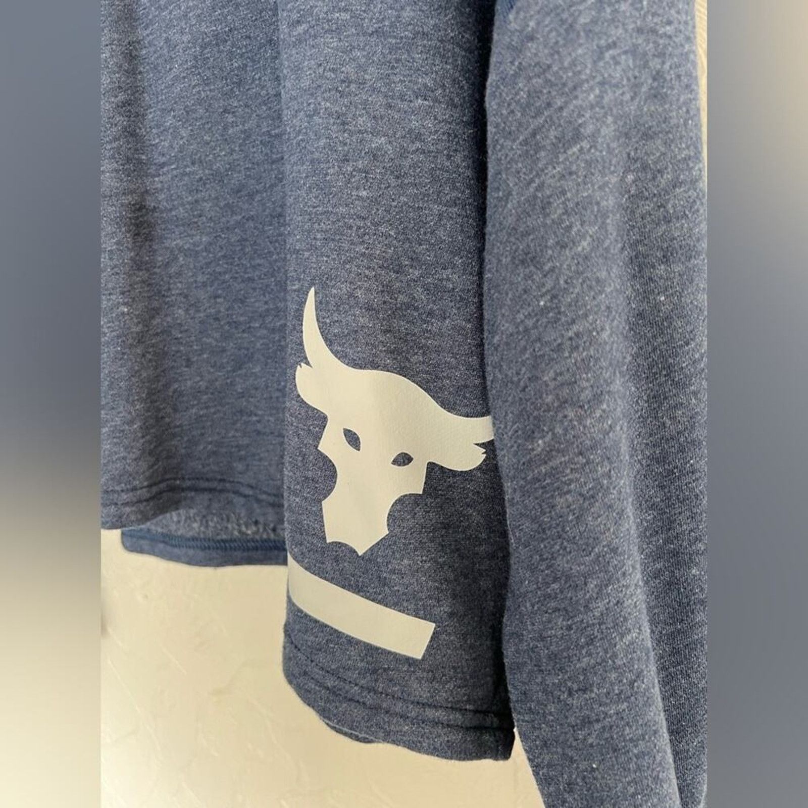 Under Armour Under Armour Project Rock Navy Fleece Crop Hoodie Womens XS Size XS / US 0-2 / IT 36-38 - 3 Thumbnail