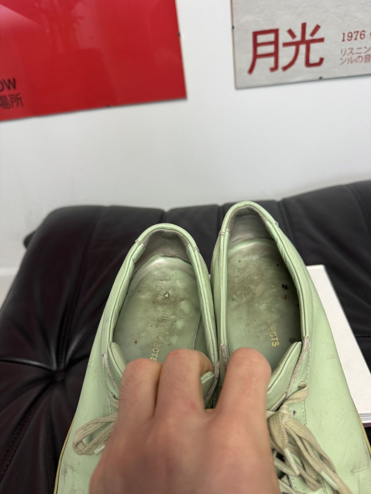 Common Projects Common Projects Achilles Low Mint Luxury Leather Sneakers Size US 9 / EU 42 - 2 Thumbnail
