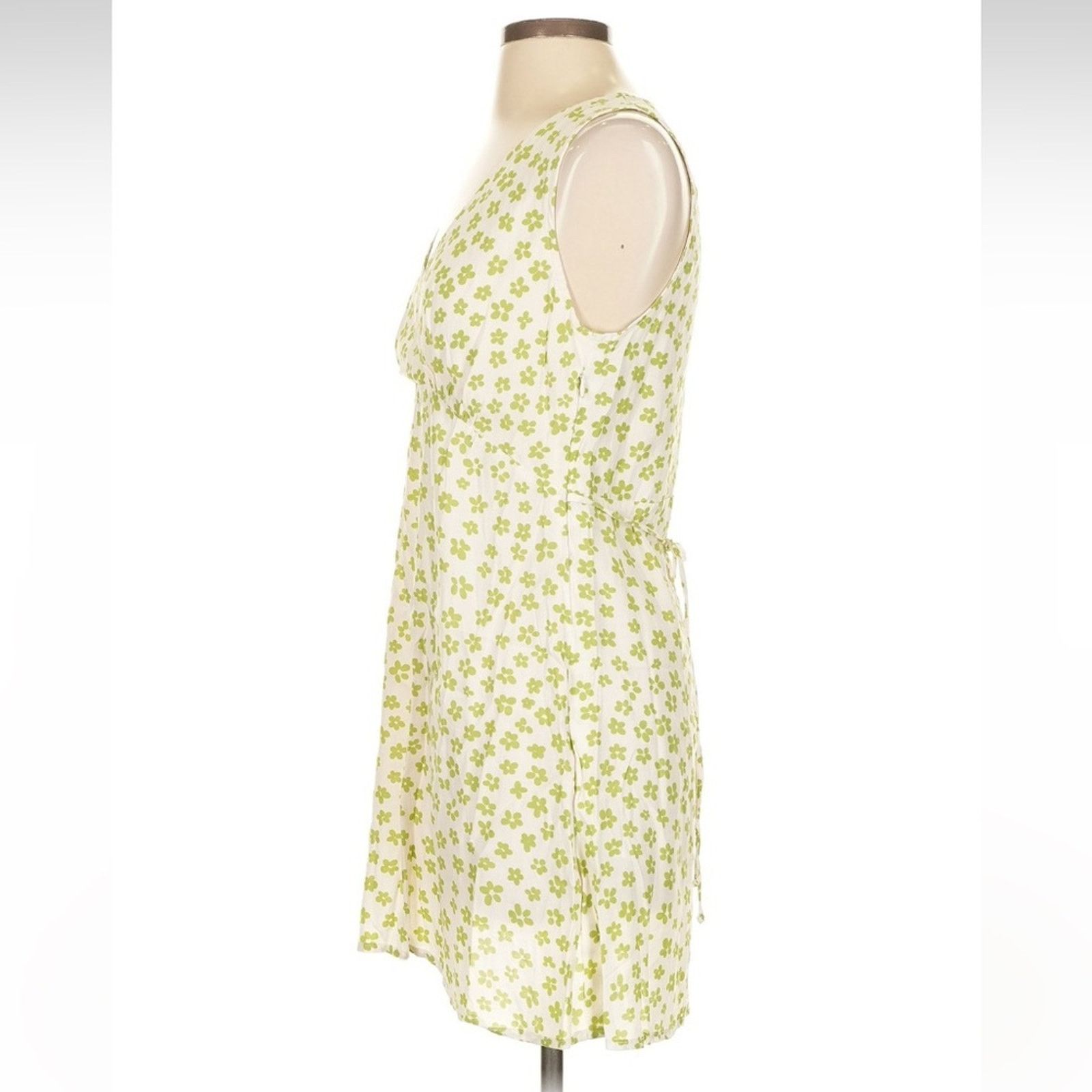 FAITHFULL Faithfull the Brand Penne Mini Dress - Size 4 - White/Green Size S / US 4 / IT 40 - 7 Thumbnail