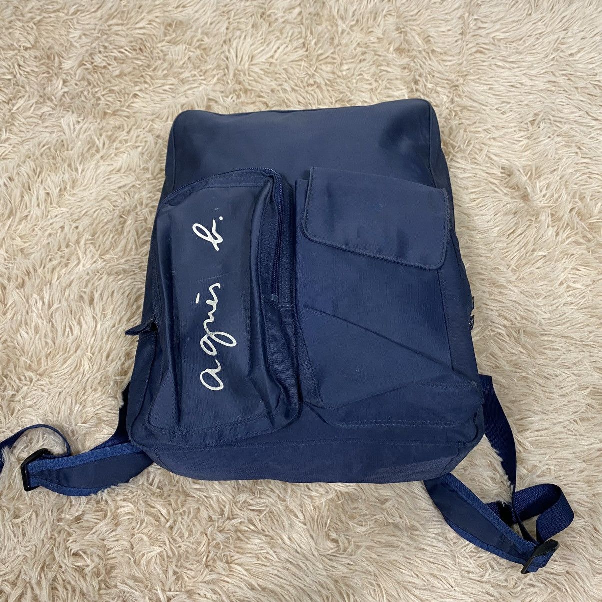 agnes b. 📌Vintage Back Pack Agnes B. Big Logo Size ONE SIZE - 10 Thumbnail