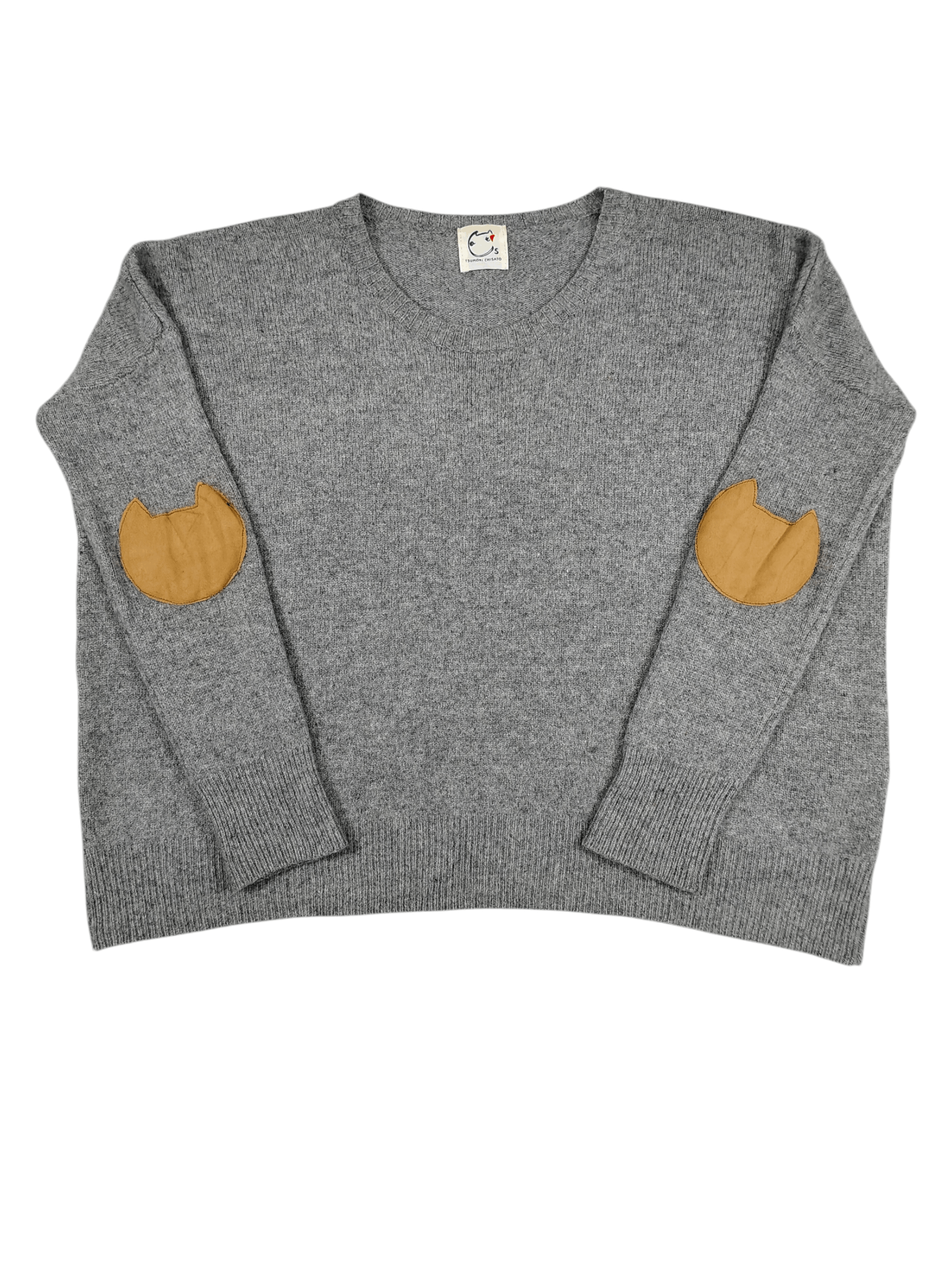 Tsumori Chisato Tsumori Chisato- Elbow Pacth Wool Blend Relaxed Knit Sweater Size L / US 10 / IT 46 - 1 Thumbnail