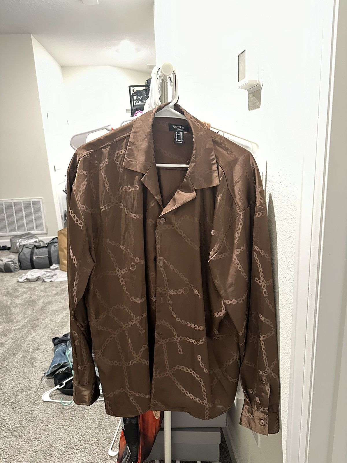 Vintage Chain Silk Button Down Size US M / EU 48-50 / 2 - 1 Thumbnail