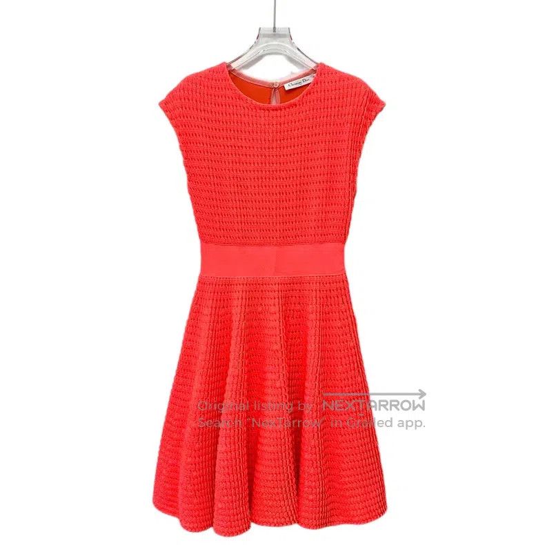 Dior Dior Orange hollow embroidery round neck sleeveless dress Size XS / US 0-2 / IT 36-38 - 1 Thumbnail