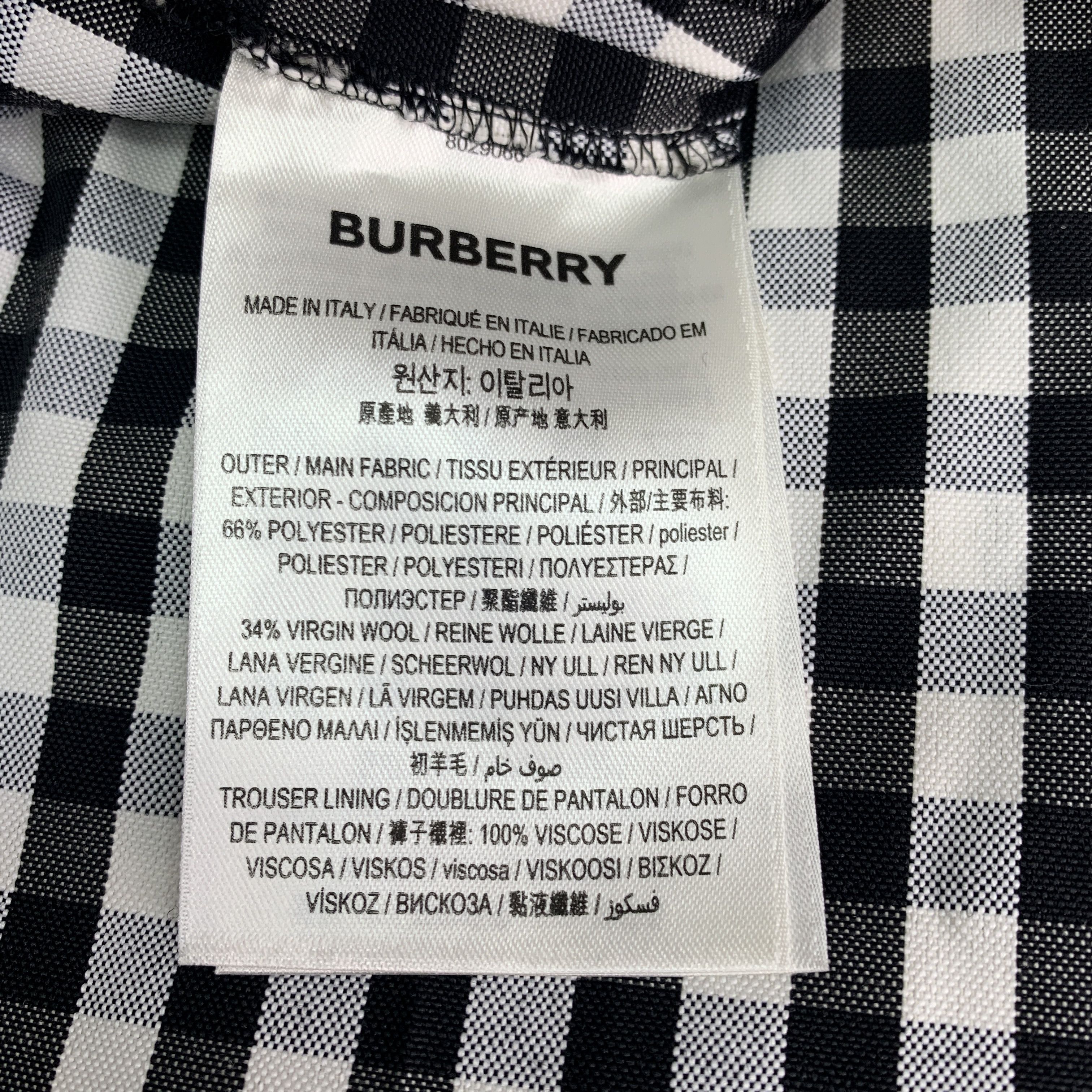 Burberry Burberry Womens Gingham Checkered High-Waisted Trousers Size 25" / US 0 / IT 36 - 6 Thumbnail