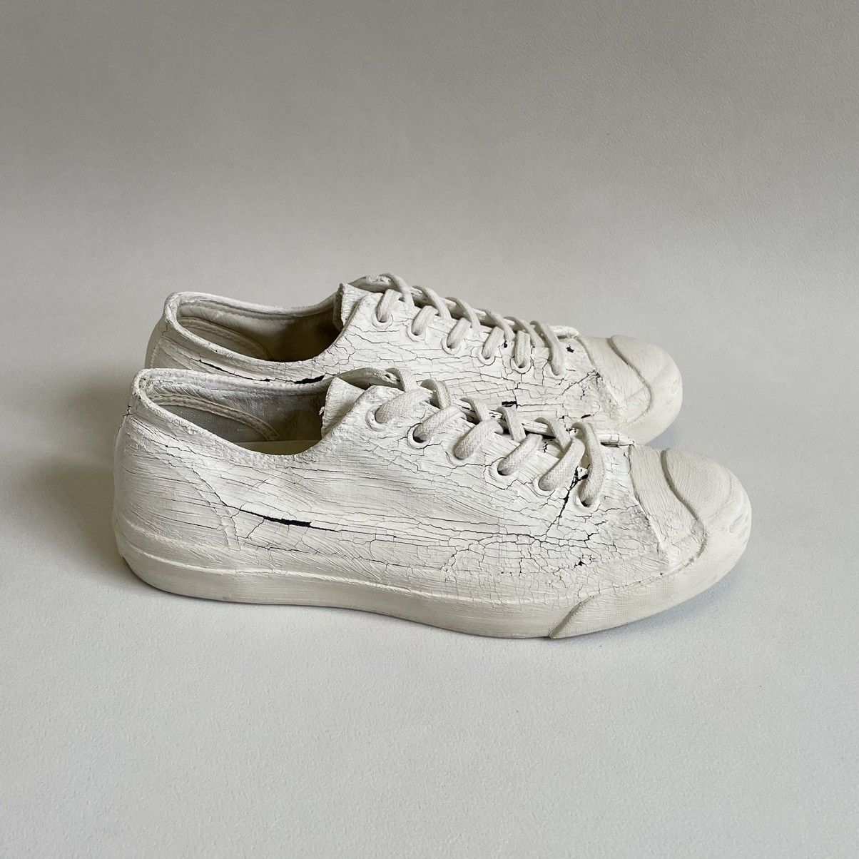 Converse × Maison Margiela S/S 14 White Painted Converse Sneakers Size US 8.5 / IT 38.5 - 19 Thumbnail
