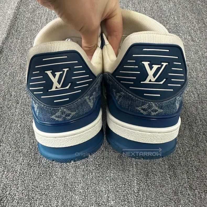 Louis Vuitton Louis Vuitton White and blue denim shoes Size US 7 / EU 40 - 3 Thumbnail