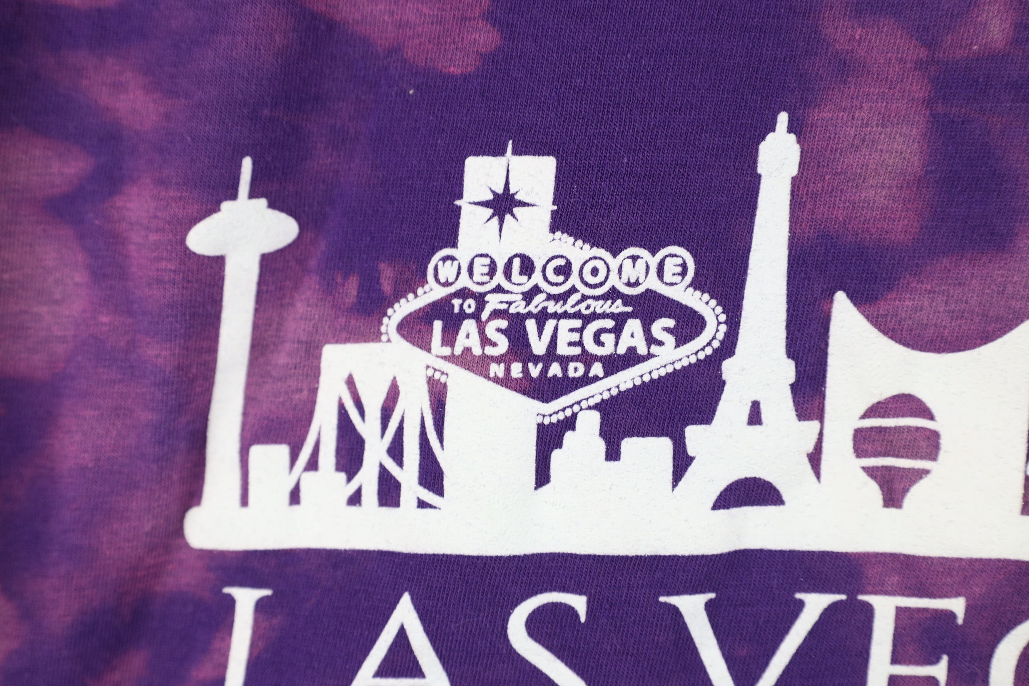 Vintage Streetwear Acid Wash Las Vegas Short Sleeve T-Shirt Purple Size S / US 4 / IT 40 - 5 Thumbnail
