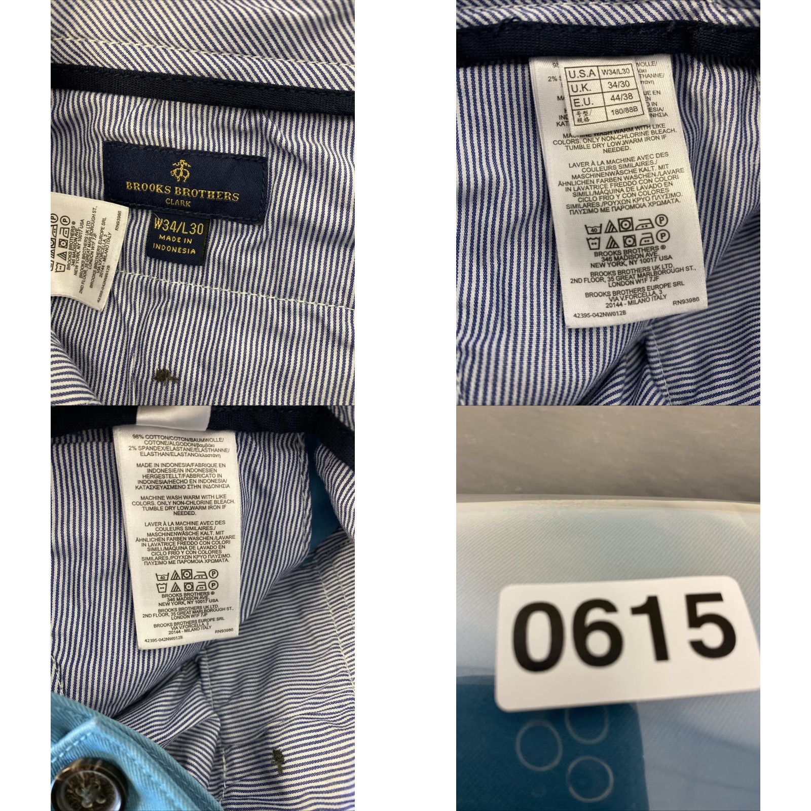 Brooks Brothers Brooks Brothers Chino Pants Men Regular 34 Turquoise Solid 30in Zip Casual Vintage: No Size US 34 / EU 50 - 8 Thumbnail