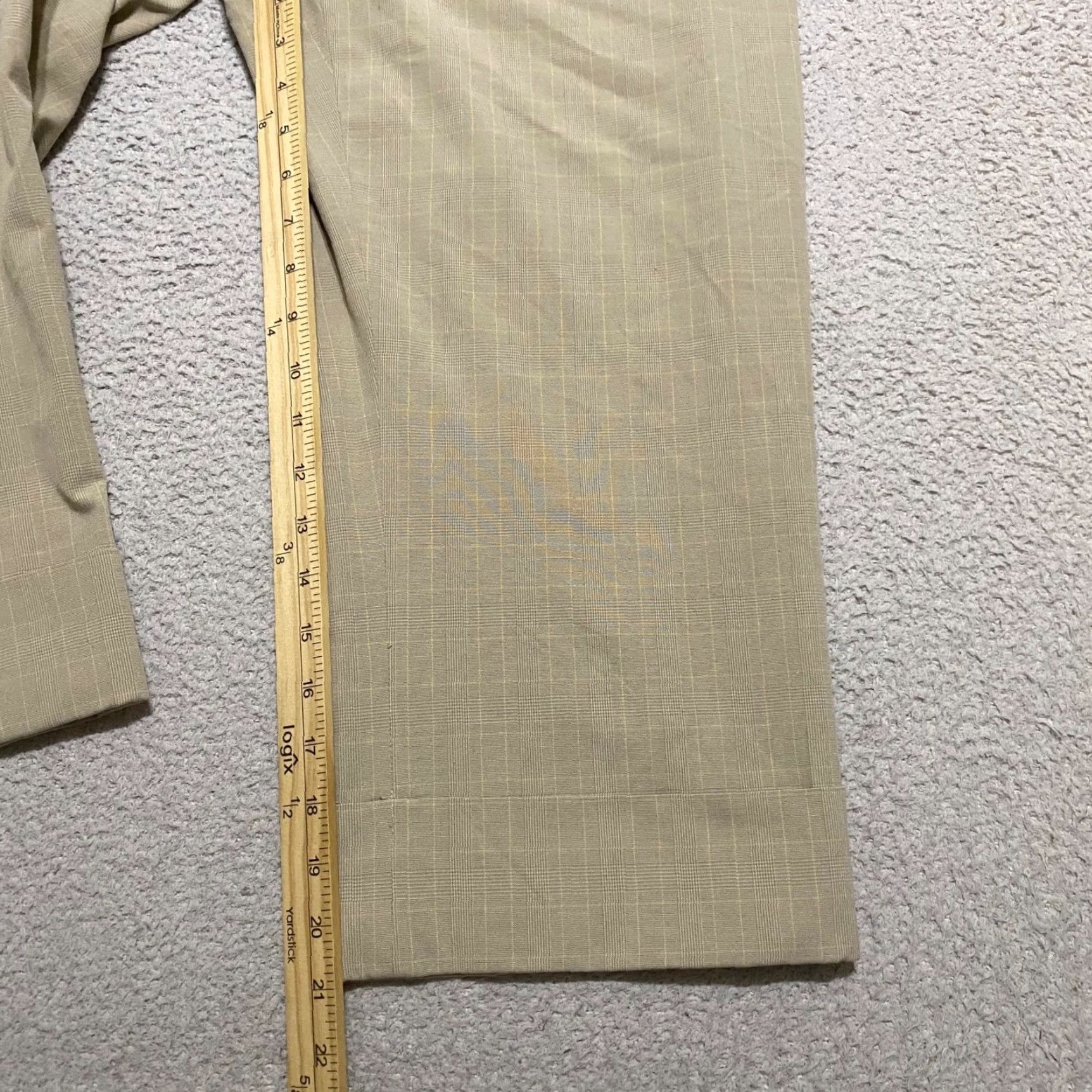 Apt. 9 Apt. 9 Womens Pants Beige Plaid Wide-Leg Cropped High Rise 12 Casual Business Travel Distinctive Pockets Womens Size 34" / US 12 / IT 48 - 5 Thumbnail