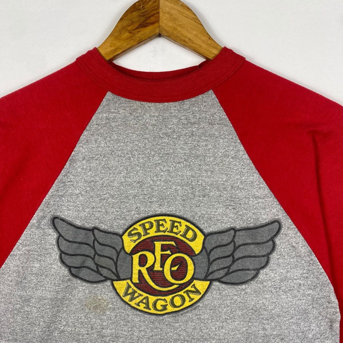 Band Tees Vintage 80's REO SPEEDWAGON American Rock Band Raglan Tee Size US M / EU 48-50 / 2 - 2 Thumbnail