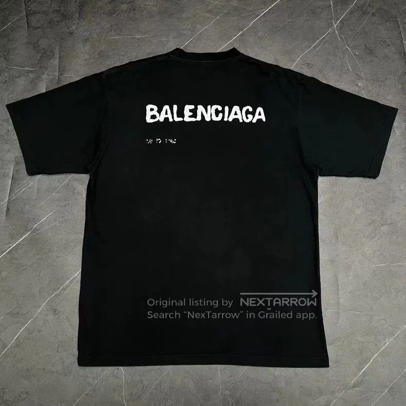 Balenciaga Balenciaga Graffiti Logo Short Sleeve. Size US M / EU 48-50 / 2 - 2 Thumbnail