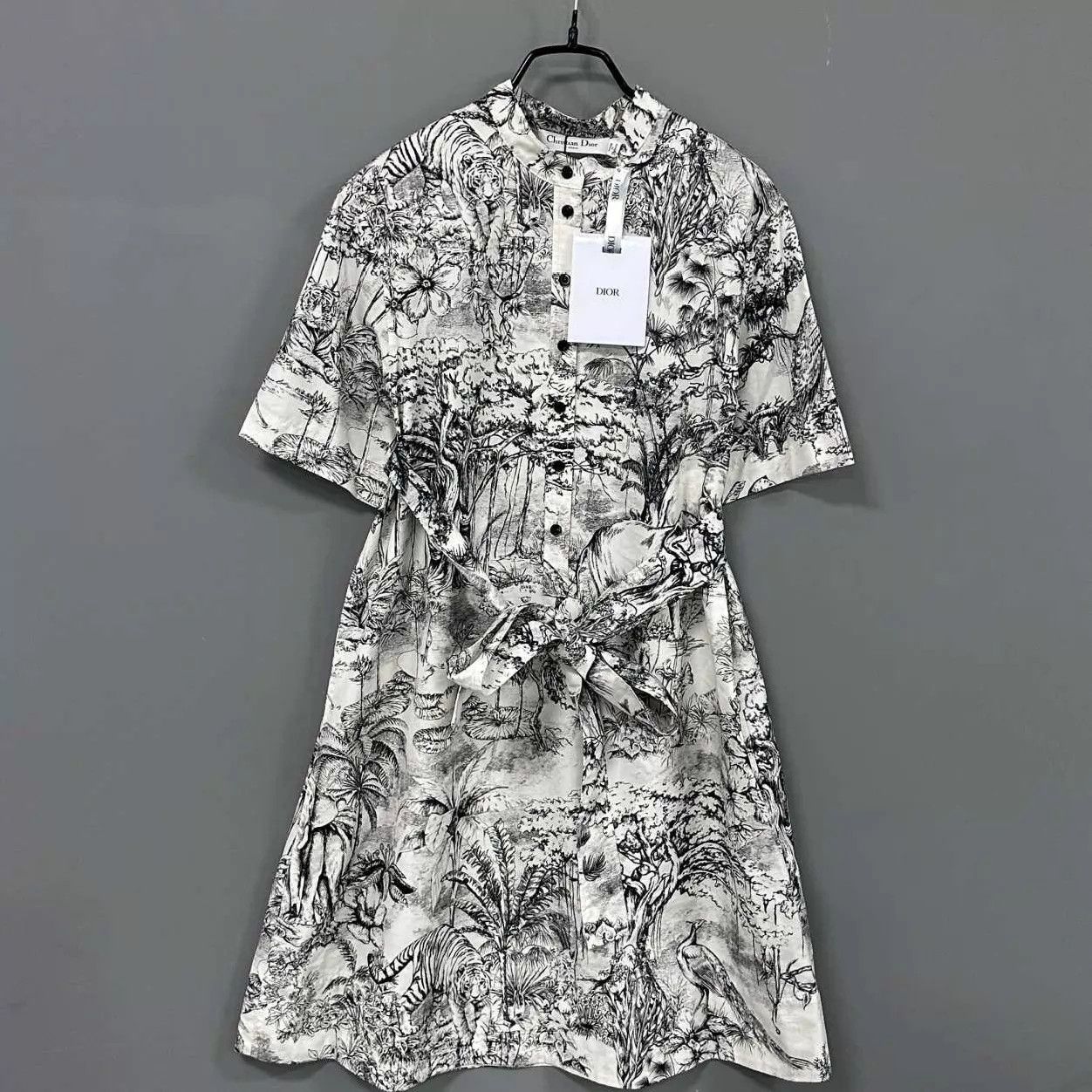 Dior Dior Belted Zoo Ink-Wash Print Dress 38 New Size S / US 4 / IT 40 - 3 Thumbnail