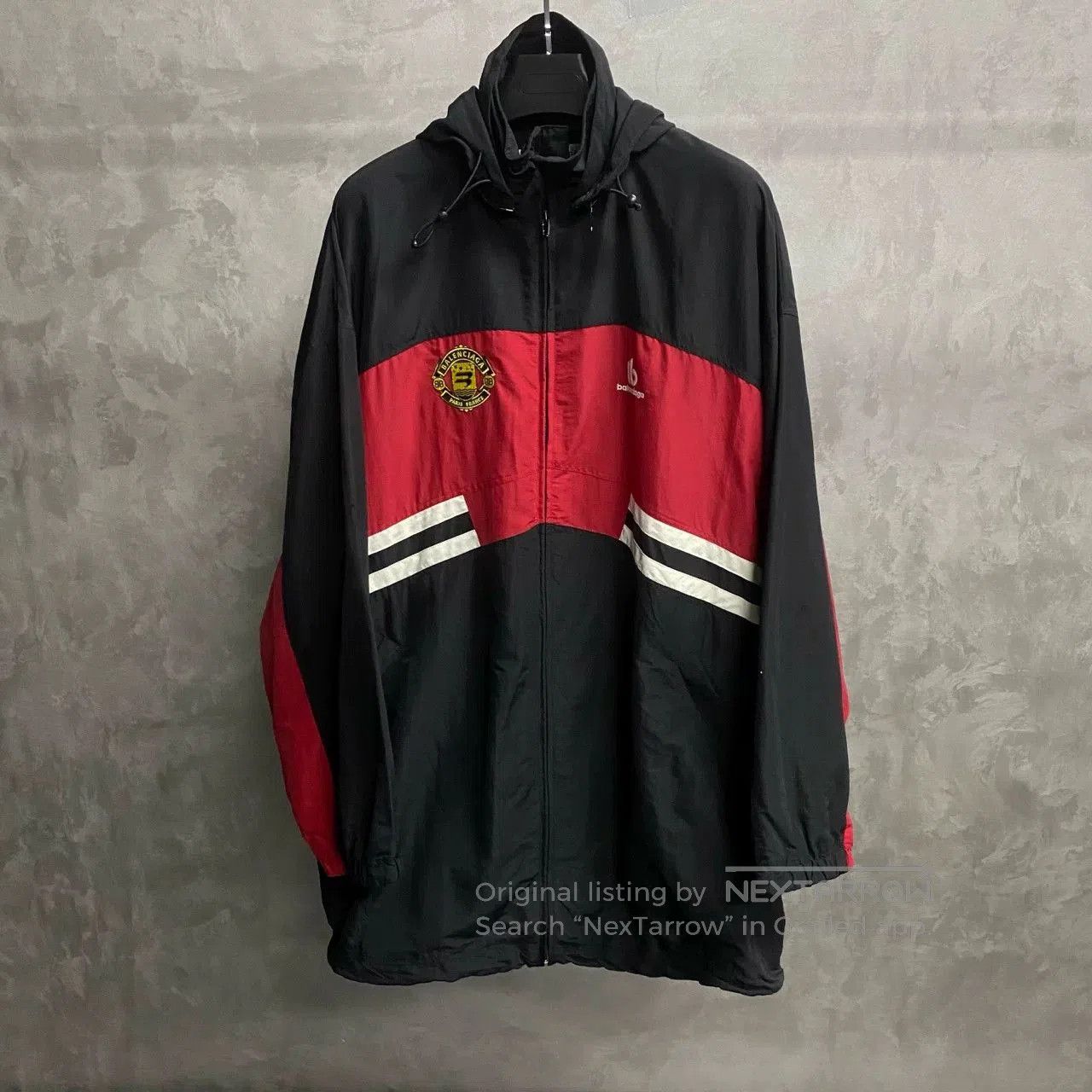 Balenciaga Balenciaga Black Red Colorblock Embroidered Jacket. Size US M / EU 48-50 / 2 - 1 Thumbnail