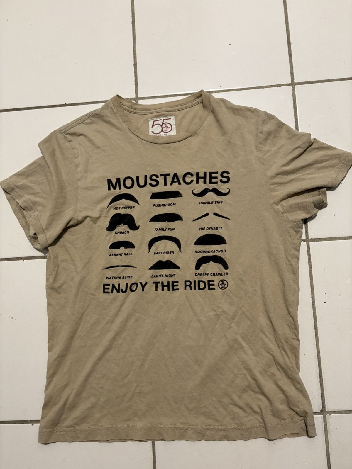 Original Penguin Moustache Enjoy The Ride Graphic Tee Size US S / EU 44-46 / 1 - 1 Thumbnail