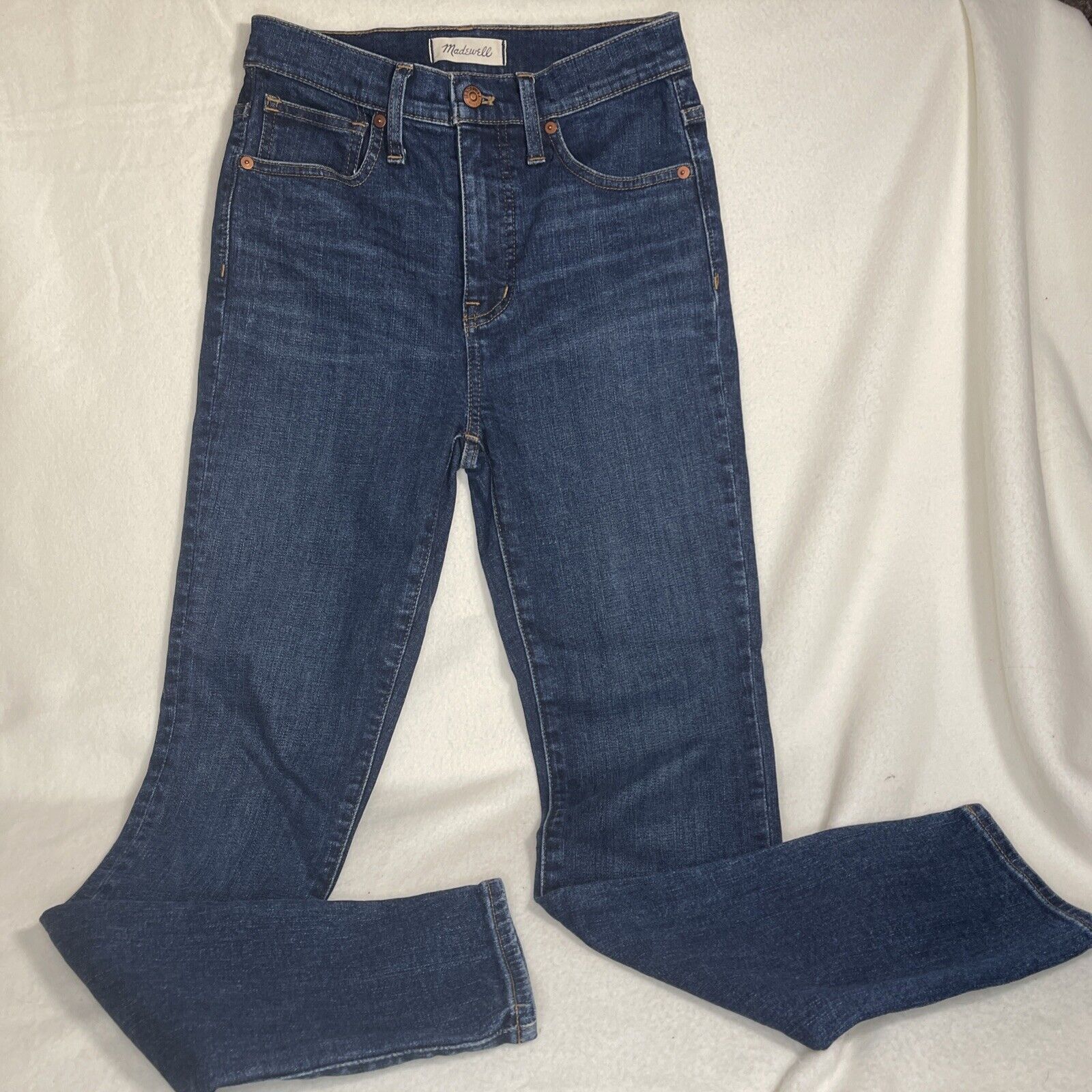 Madewell Madewell High-Rise Skinny Jeans Size 25 Wash Blue Stretch Size 25" / US 0 / IT 36 - 1 Thumbnail