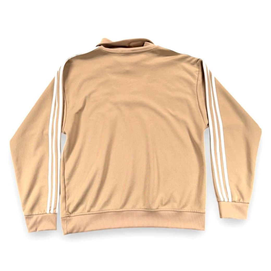 Adidas VINTAGE Adidas Jacket Adult LARGE Brown Quarter Zip Track Pullover Trefoil 80s Size US L / EU 52-54 / 3 - 3 Thumbnail