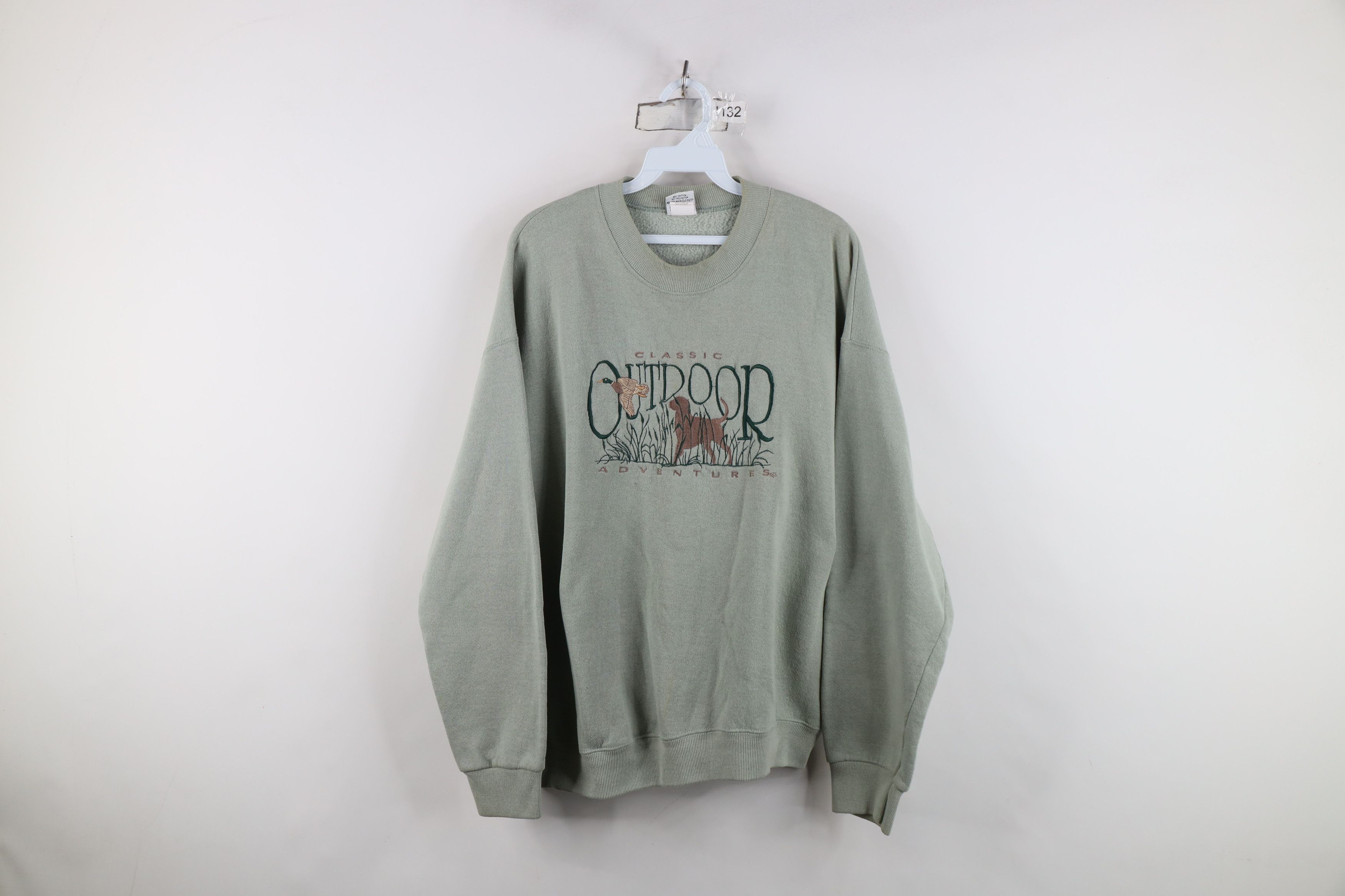 Vintage Vintage 90s Streetwear Outdoor Adventures Dog Sweatshirt USA Size US XL / EU 56 / 4 - 1 Thumbnail