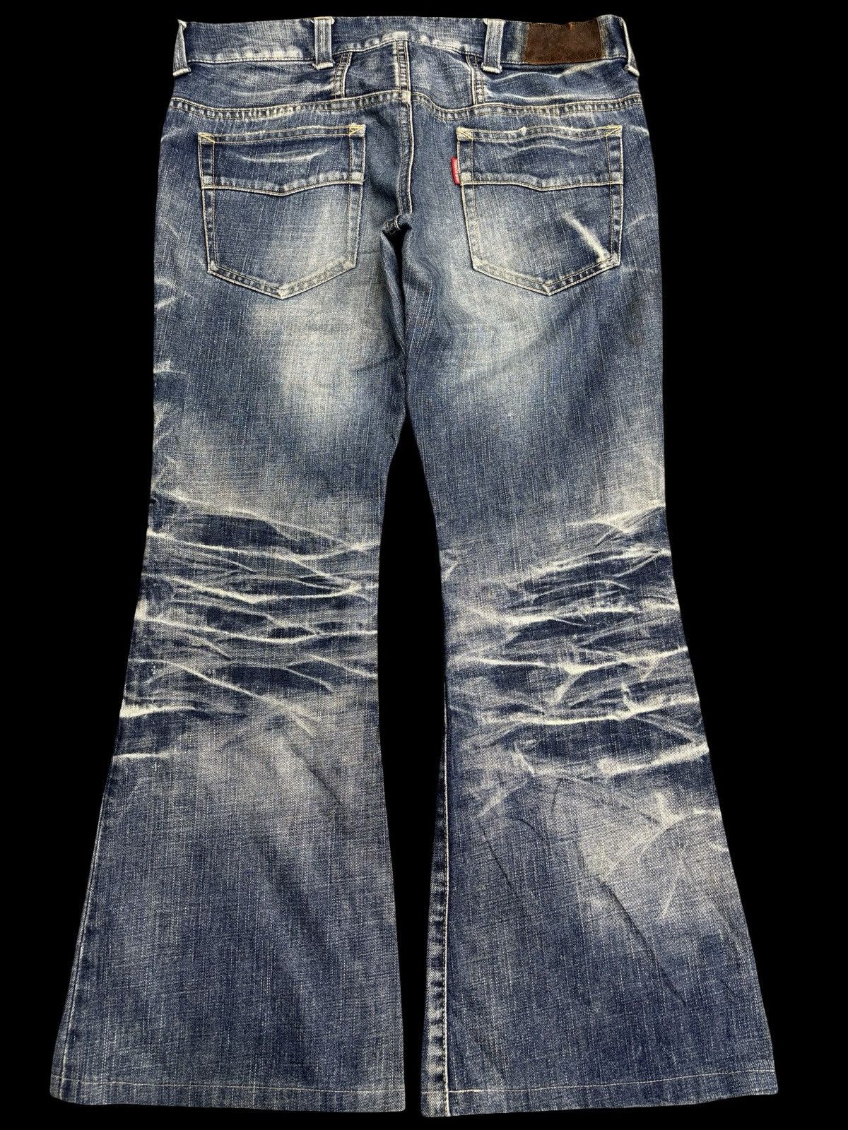Tornado Mart 💥Bell Bottom💥Tornado Mart Crazy Claw Mark Denim F621 Size 33" - 1 Thumbnail