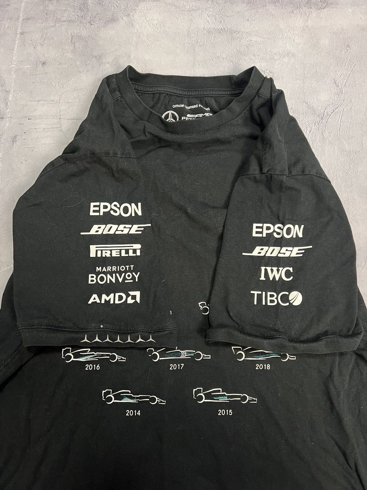 Formula 1 × Mercedes-Benz Vintage Mercedes-Benz AMG Petronas F1 Hamilton T-Shirt Size US XL / EU 56 / 4 - 3 Thumbnail