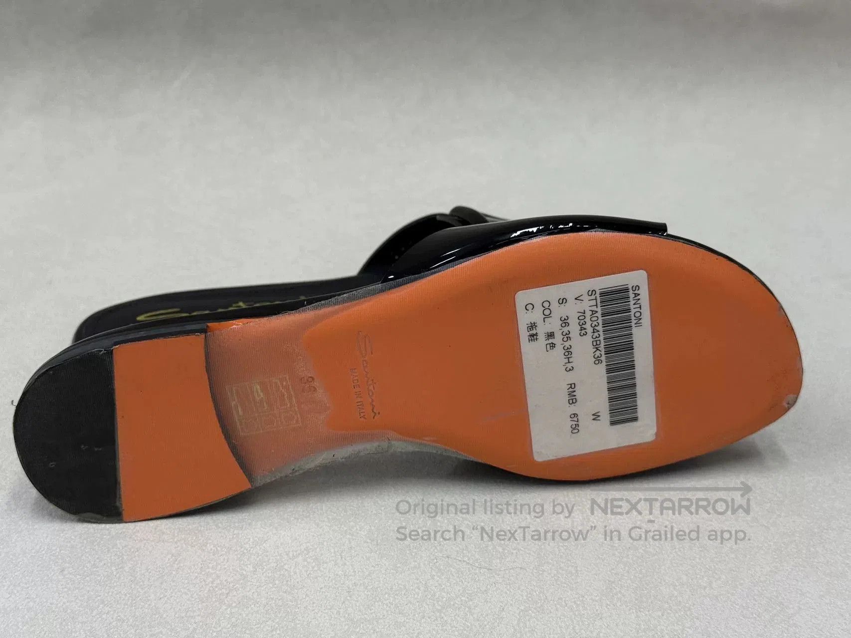 Santoni Santoni Women's Patent Leather Sandals. Size US 5 / IT 35 - 6 Thumbnail