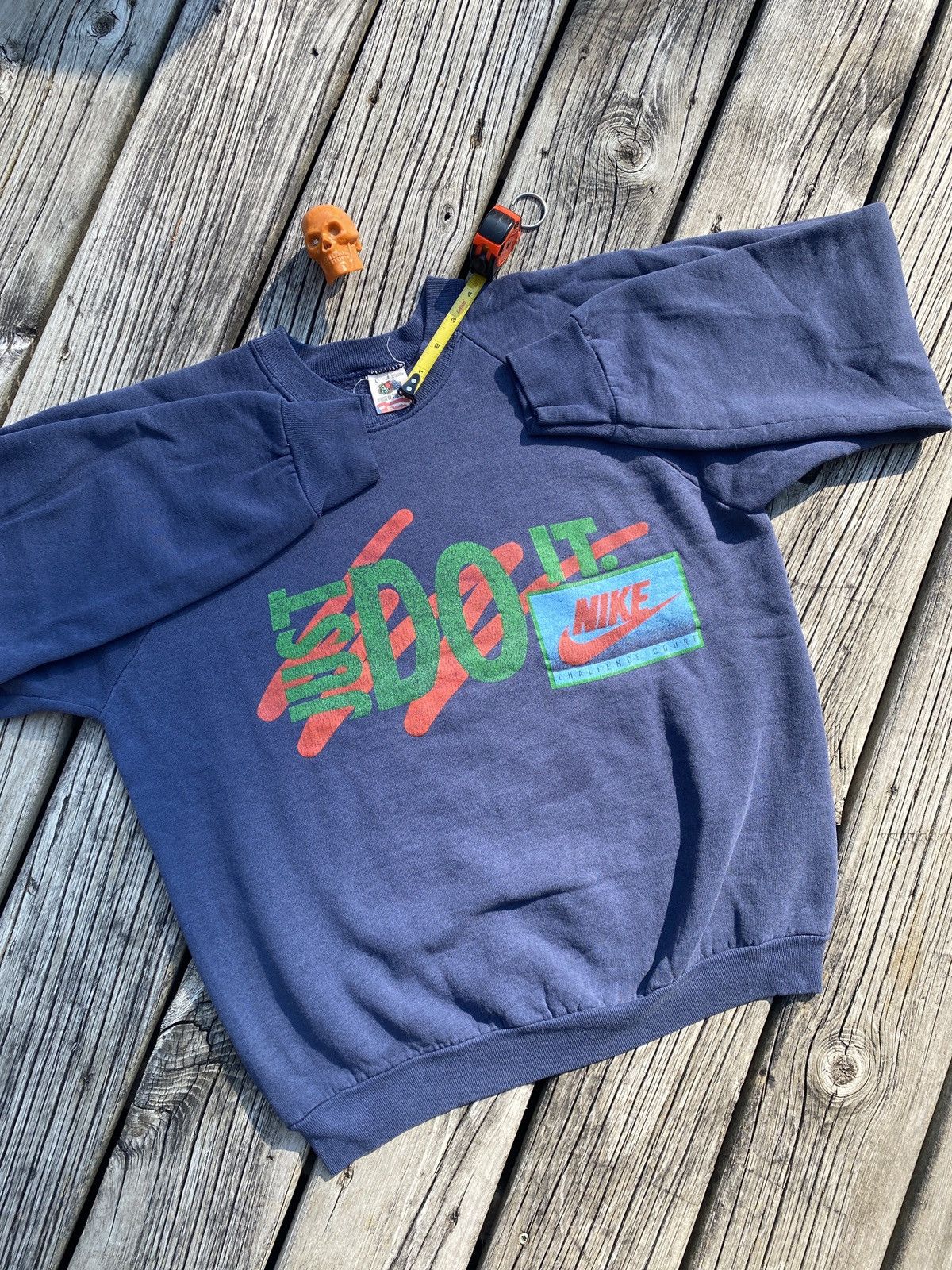 Fruit Of The Loom × Vintage 90s Nike Challenge Court art print sweatshirt sz L Size US L / EU 52-54 / 3 - 2 Thumbnail