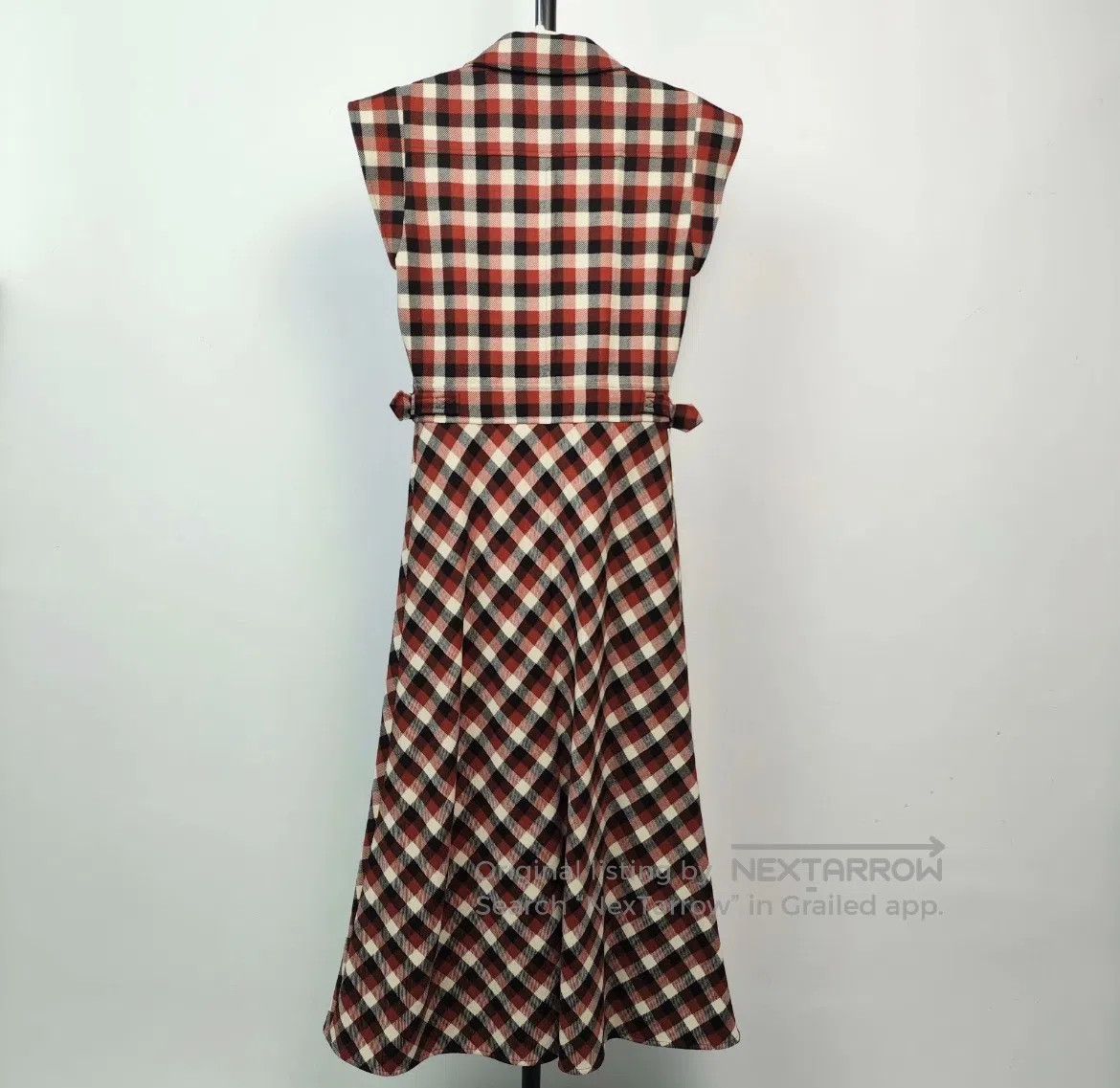 Dior Dior Black and red plaid long woolen dress| Size XXS / US 00 / IT 34 - 2 Thumbnail