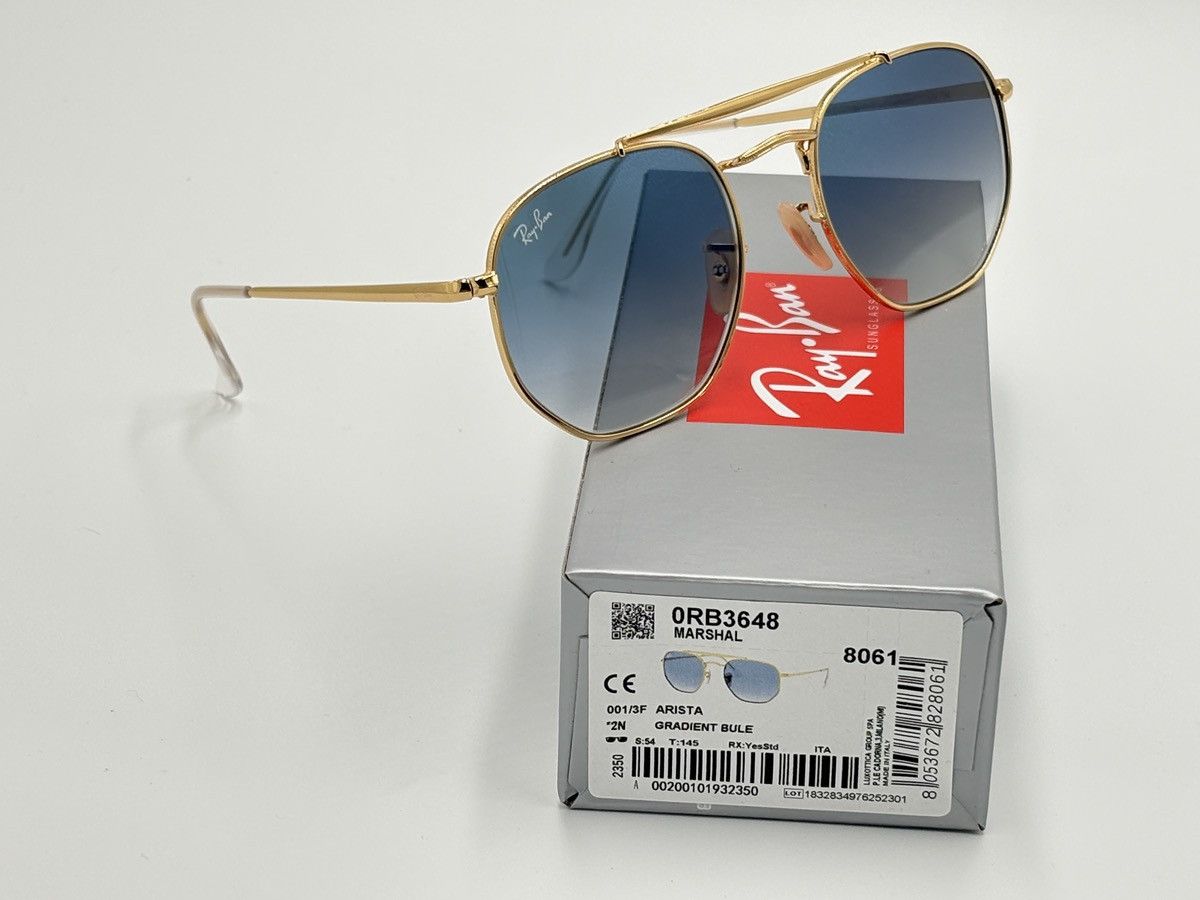 RayBan Ray-Ban RB3648 Gold and Blue Lens 001/3F Arista 54mm Size ONE SIZE - 10 Thumbnail