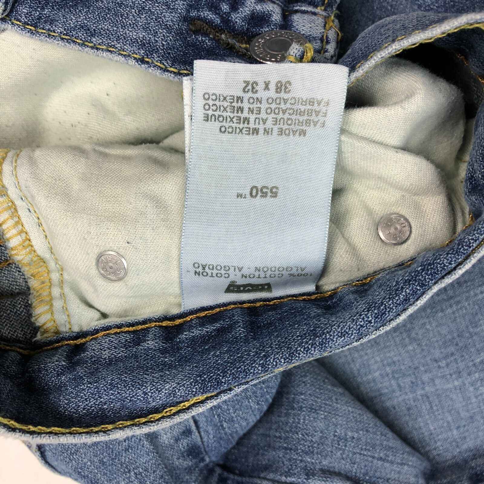Levi's Levis 550 Light Wash Blue Denim Jeans Pants Mens size 38x24 Size US 38 / EU 54 - 4 Thumbnail