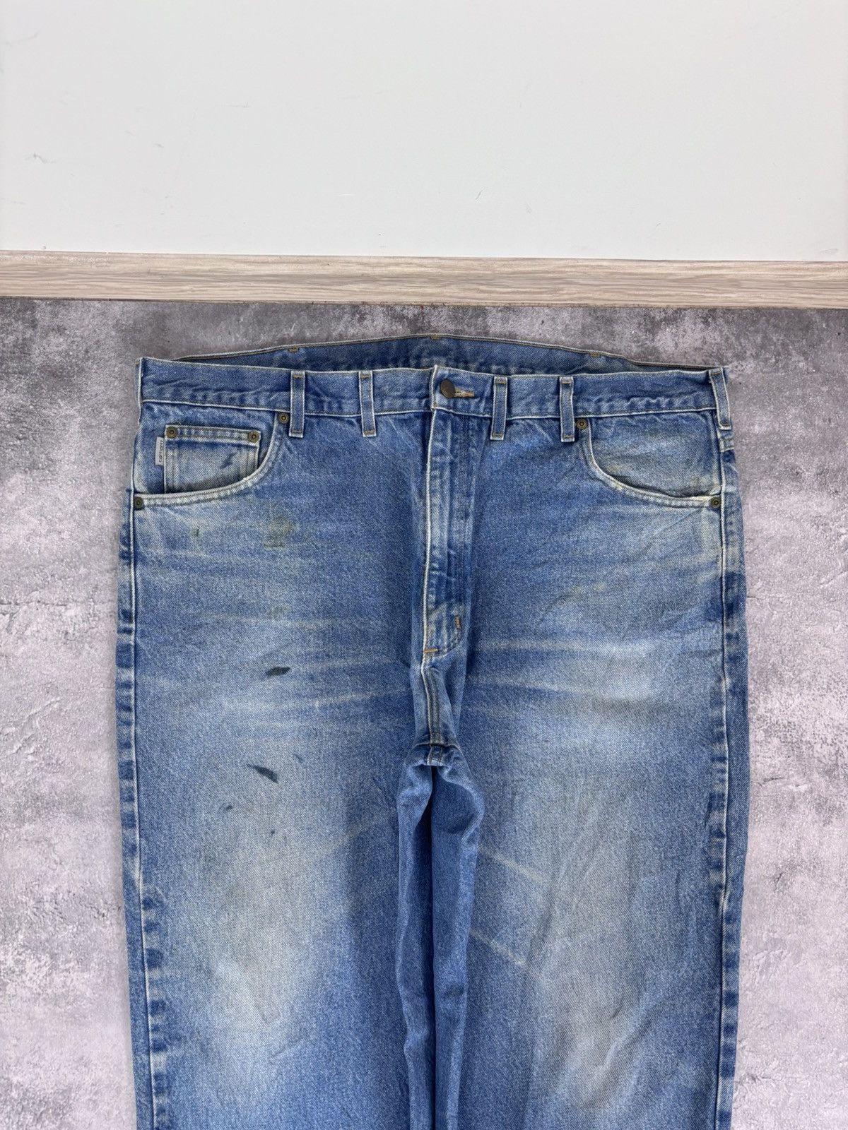 Carhartt Vintage Carhartt Men’s Denim Jeans Faded Light Blue Workwear Size US 44 / EU 60 - 15 Thumbnail