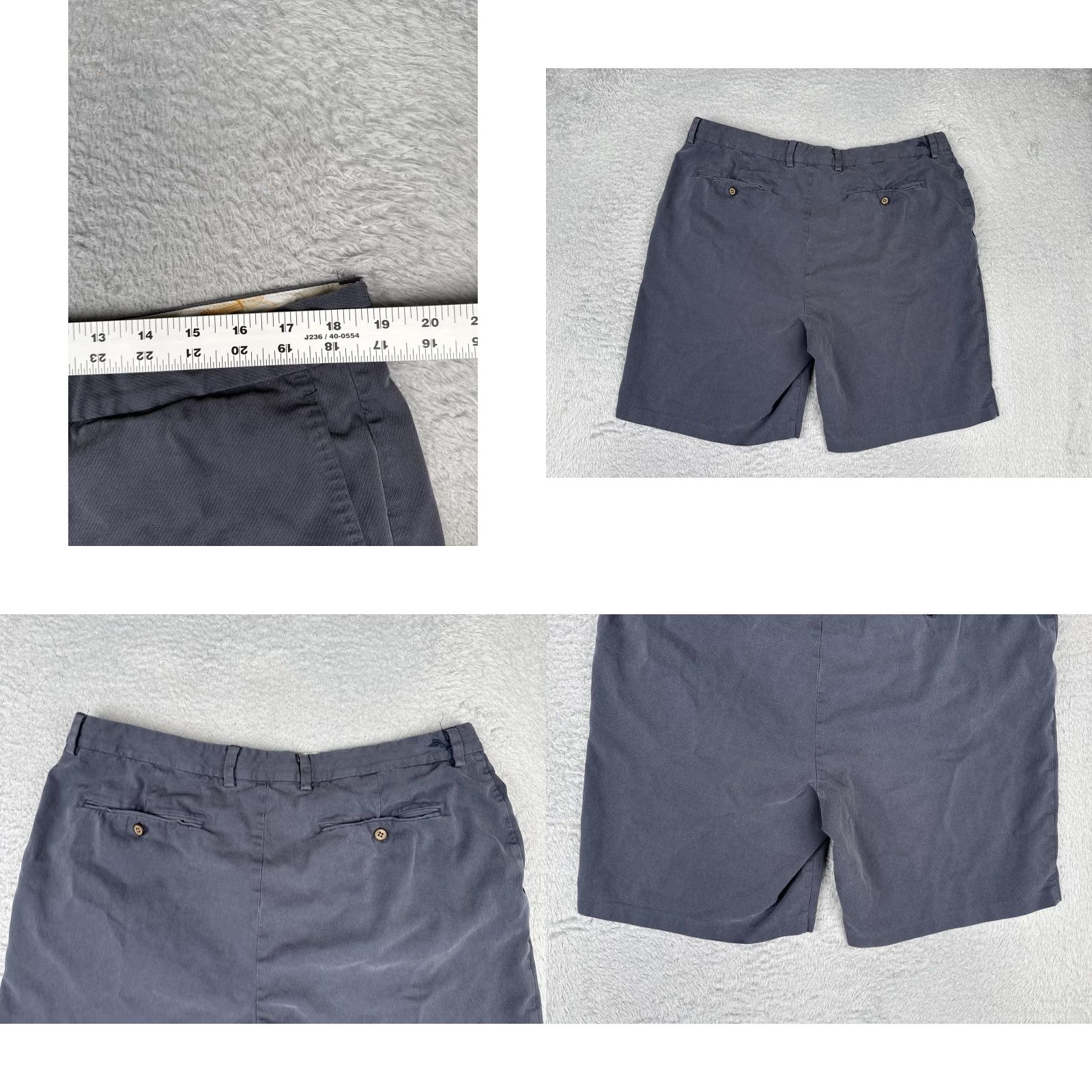 Tommy Bahama Tommy Bahama Shorts Mens 38 Gray Silk Cotton Chino Flat Front 10" Beach Vacation Size US 38 / EU 54 - 9 Thumbnail