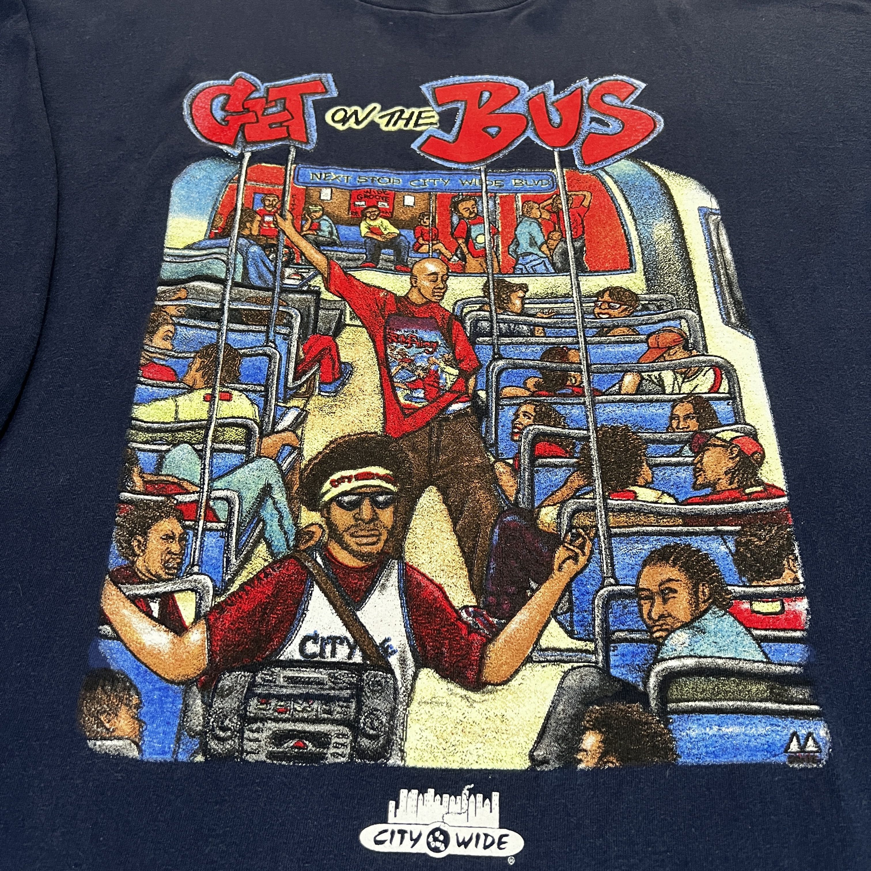 Rap Tees Vintage 90s Get on the Bus movie Spike Lee Tee 2XL Size US XXL / EU 58 / 5 - 6 Thumbnail
