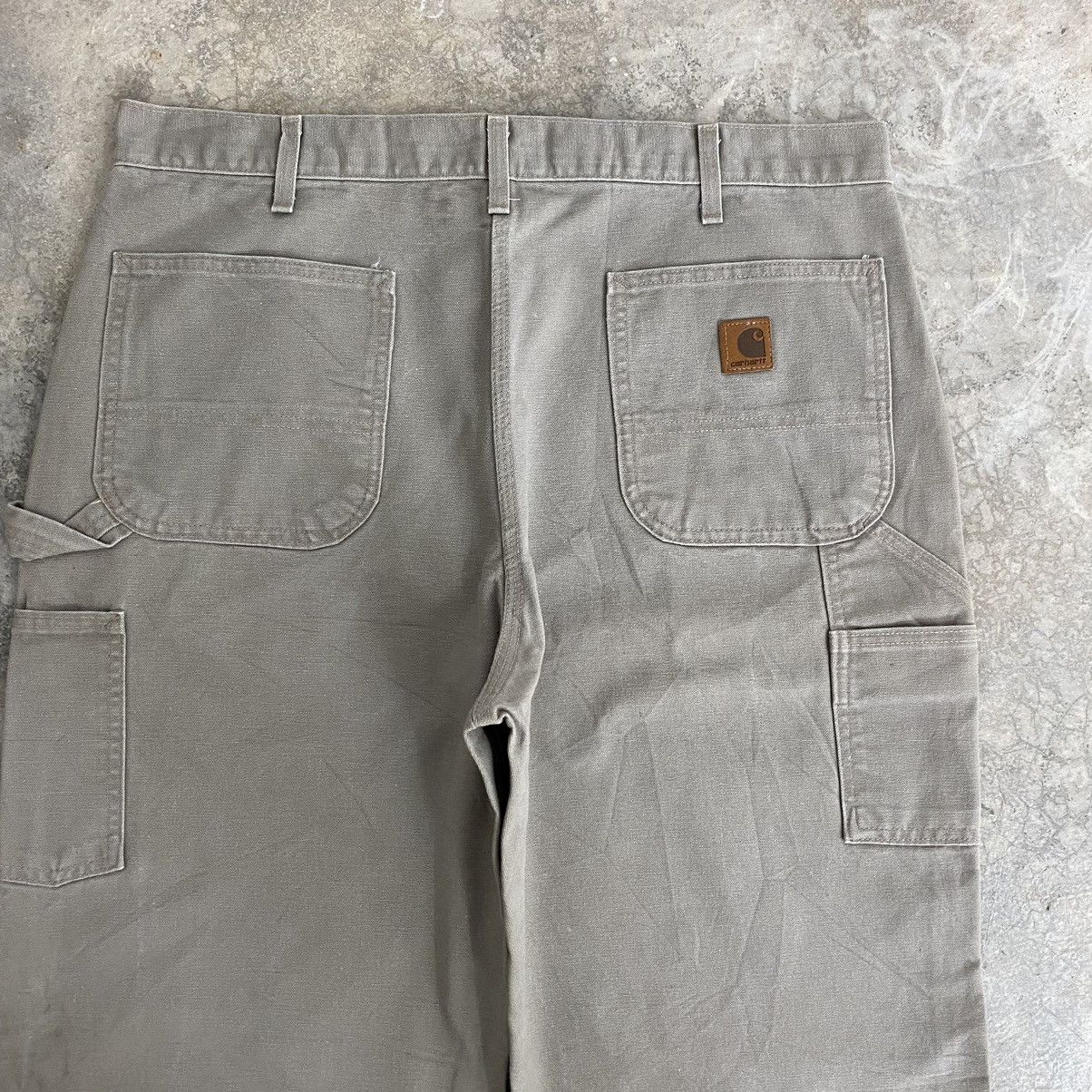 Carhartt × Vintage Vintage Carhartt Desert Grey Carpenter Workwear Pants Size US 38 / EU 54 - 18 Thumbnail