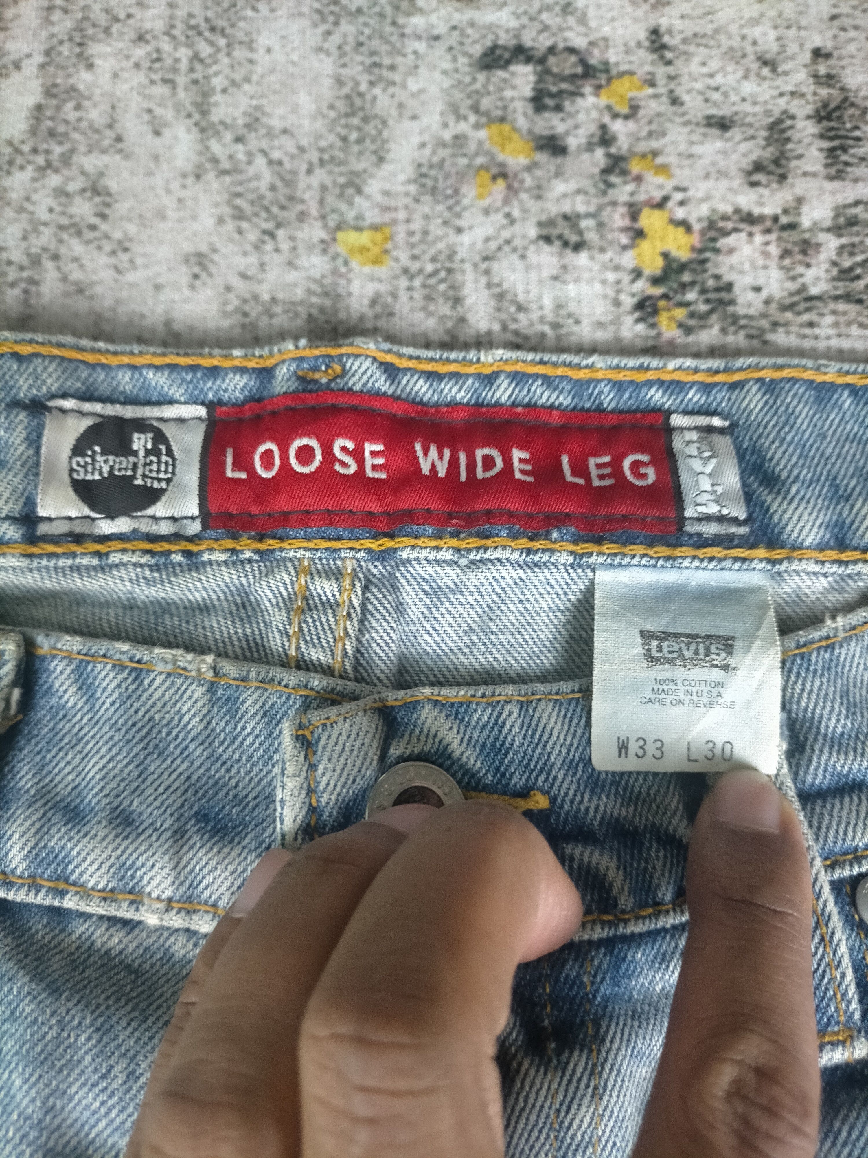 Ecko Unltd. 🔥 90s Vintage Levi's Silver Tab Baggy Loose Wide Leg Size US 33 - 6 Thumbnail
