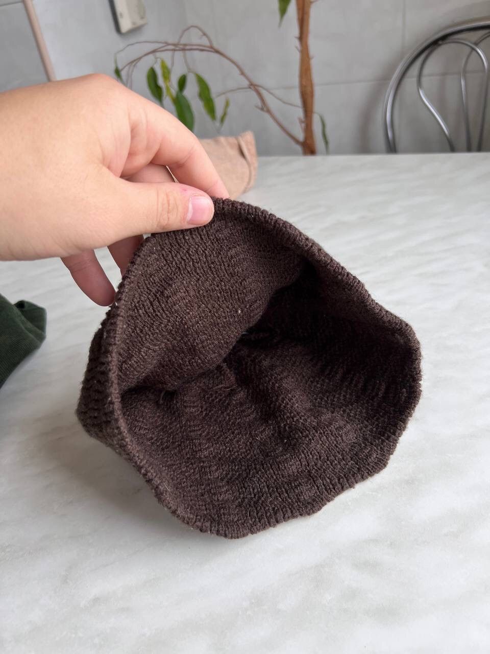 Nike Nike Vintage Knit Brown Geometrical Running Beanie Hat Size ONE SIZE - 5 Thumbnail