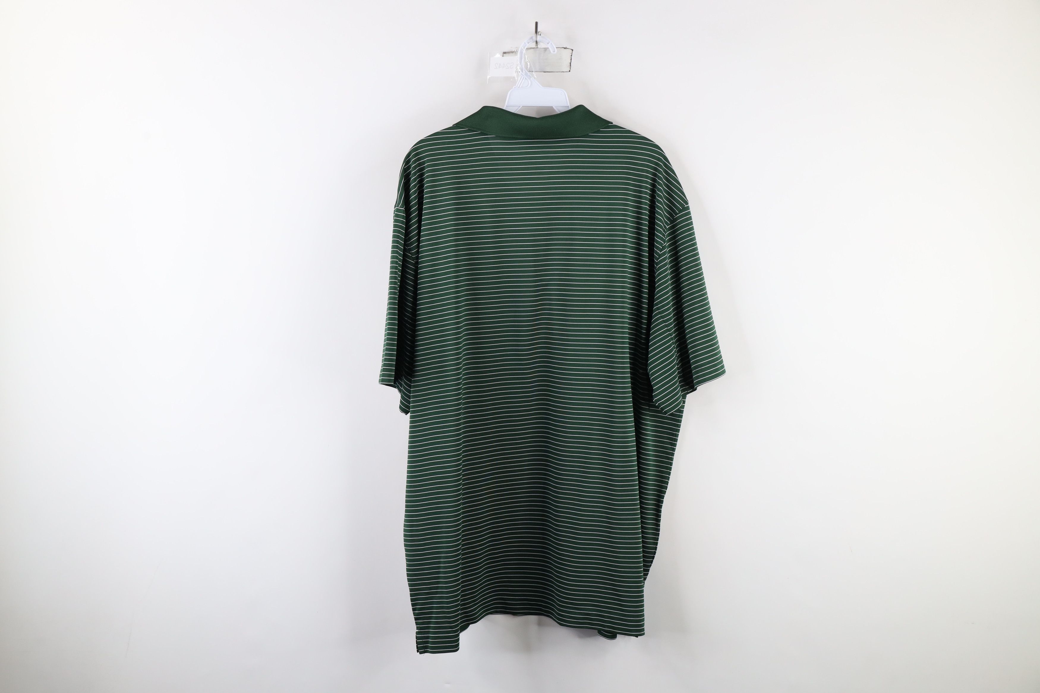 Nike × Vintage Nike Michigan State University Striped Golf Polo Shirt Green Size US XL / EU 56 / 4 - 10 Thumbnail