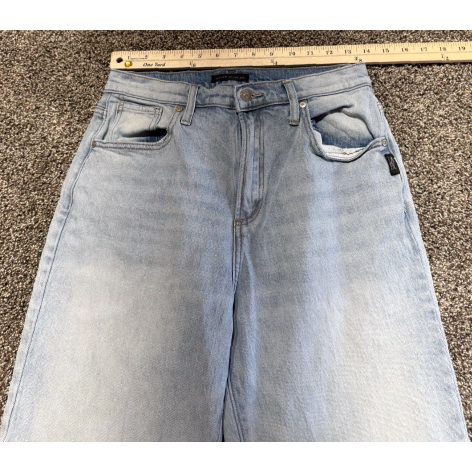 Silver Jeans Co. Silver Jeans Jeans Women 28 Blue Denim High Rise Straight 28X28 5-Pocket Regular Modern Style Womens Size 28" / US 6 / IT 42 - 6 Thumbnail