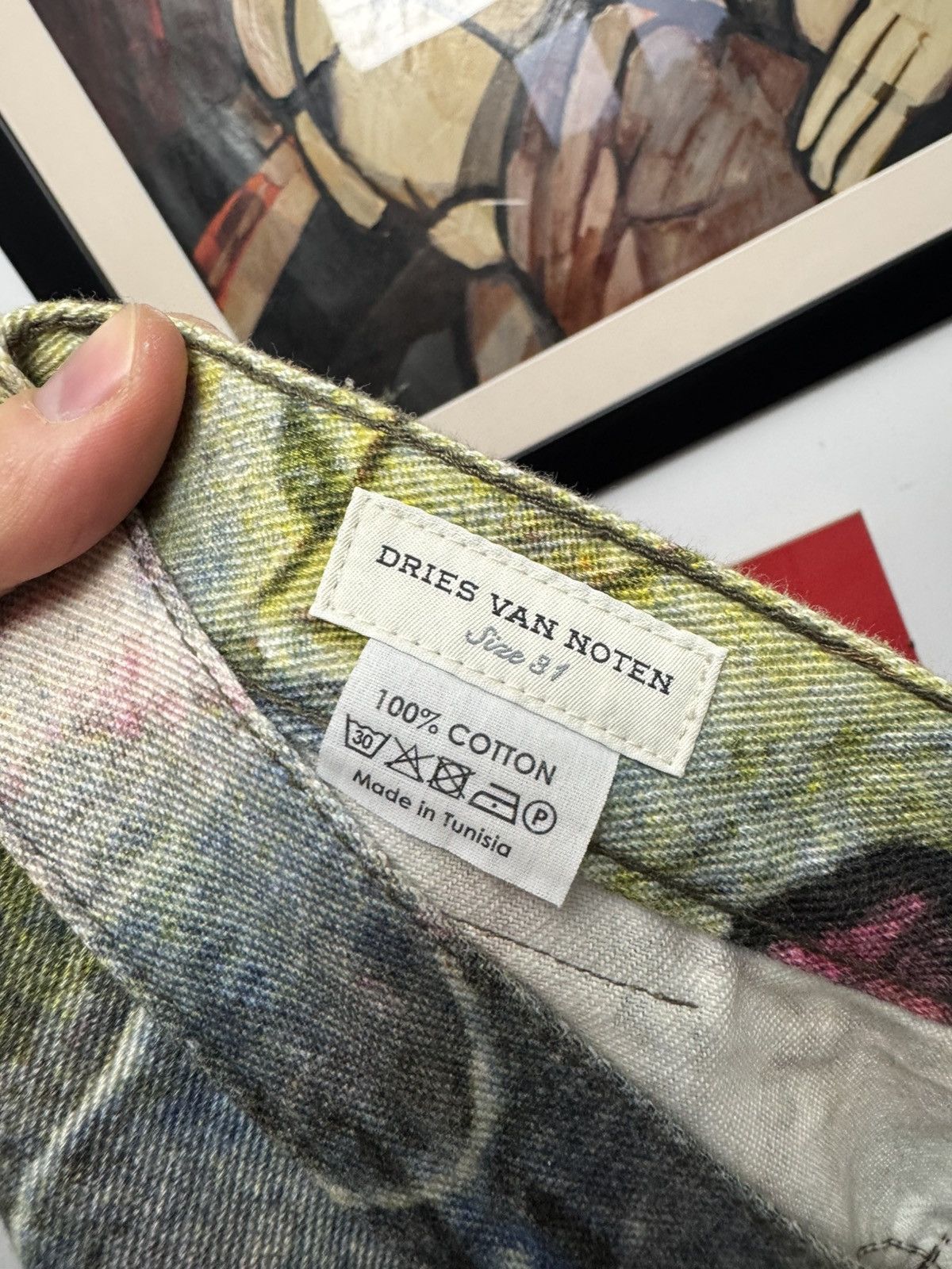Dries Van Noten AW12 Dries Van Noten Fullprint Art Multicolor Designer Pant Size US 31 - 5 Thumbnail