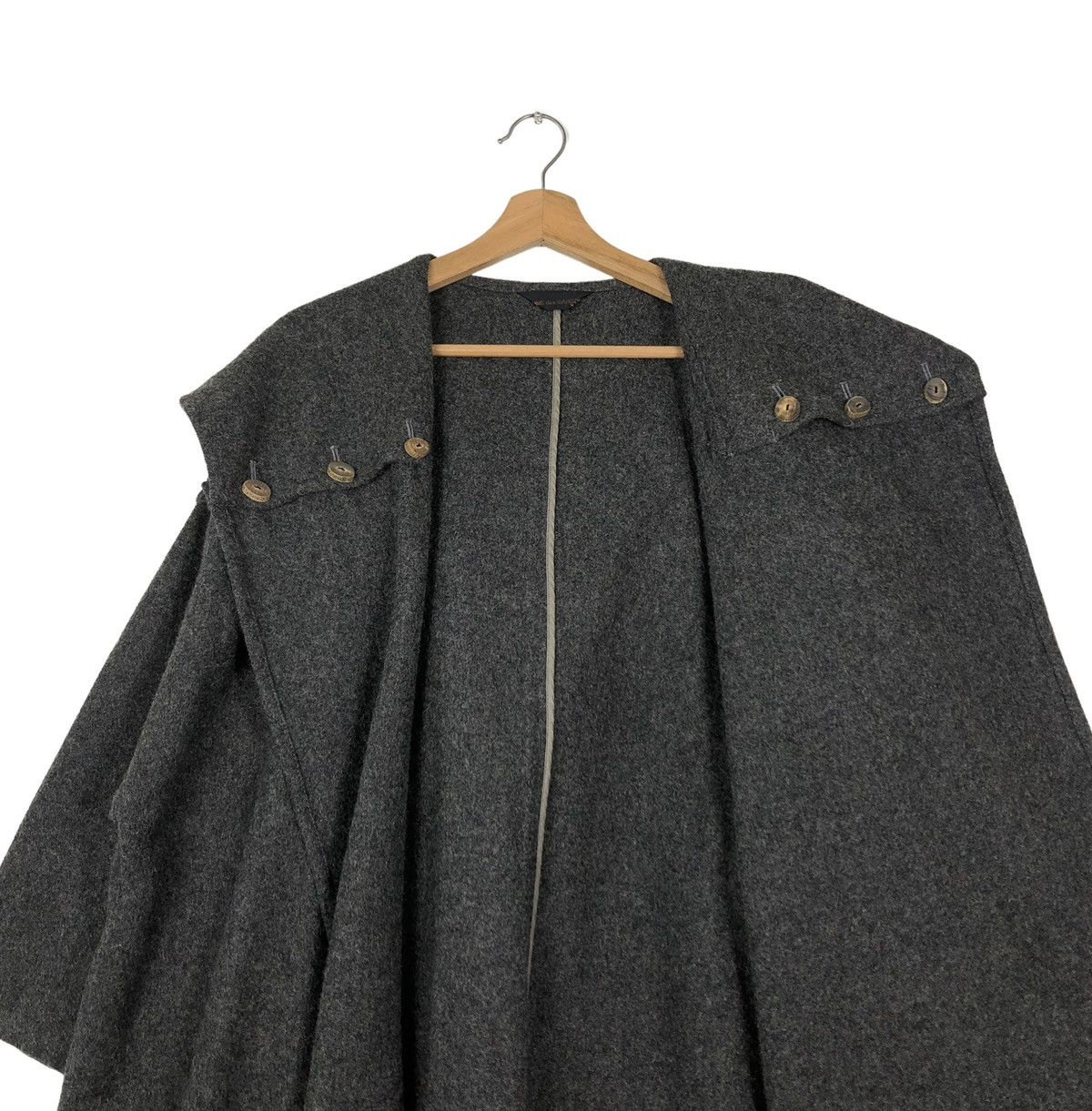 Comme des Garcons 🔥VINTAGE 80’s COMME DES GARCONS WOOL DOUBLE BREAST HOODIE Size US L / EU 52-54 / 3 - 11 Thumbnail