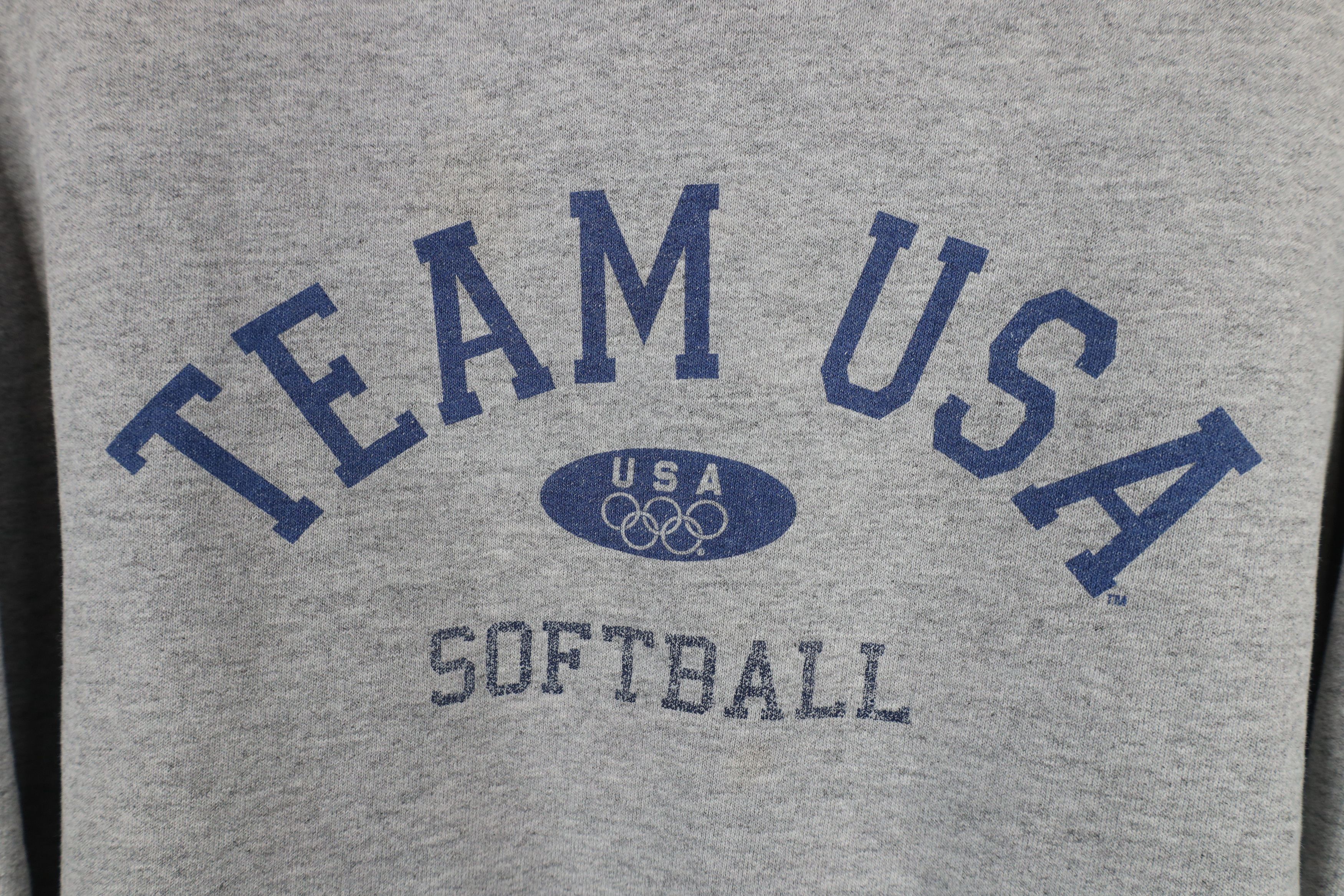 Vintage Vintage USA Olympics Spell Out Team USA Softball Hoodie Size L / US 10 / IT 46 - 4 Thumbnail
