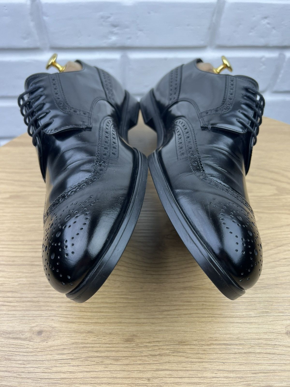 Prada PRADA MILANO Derby Brogues Leather Shoes Wingtip Black Men’s Size US 11 / EU 44 - 7 Thumbnail