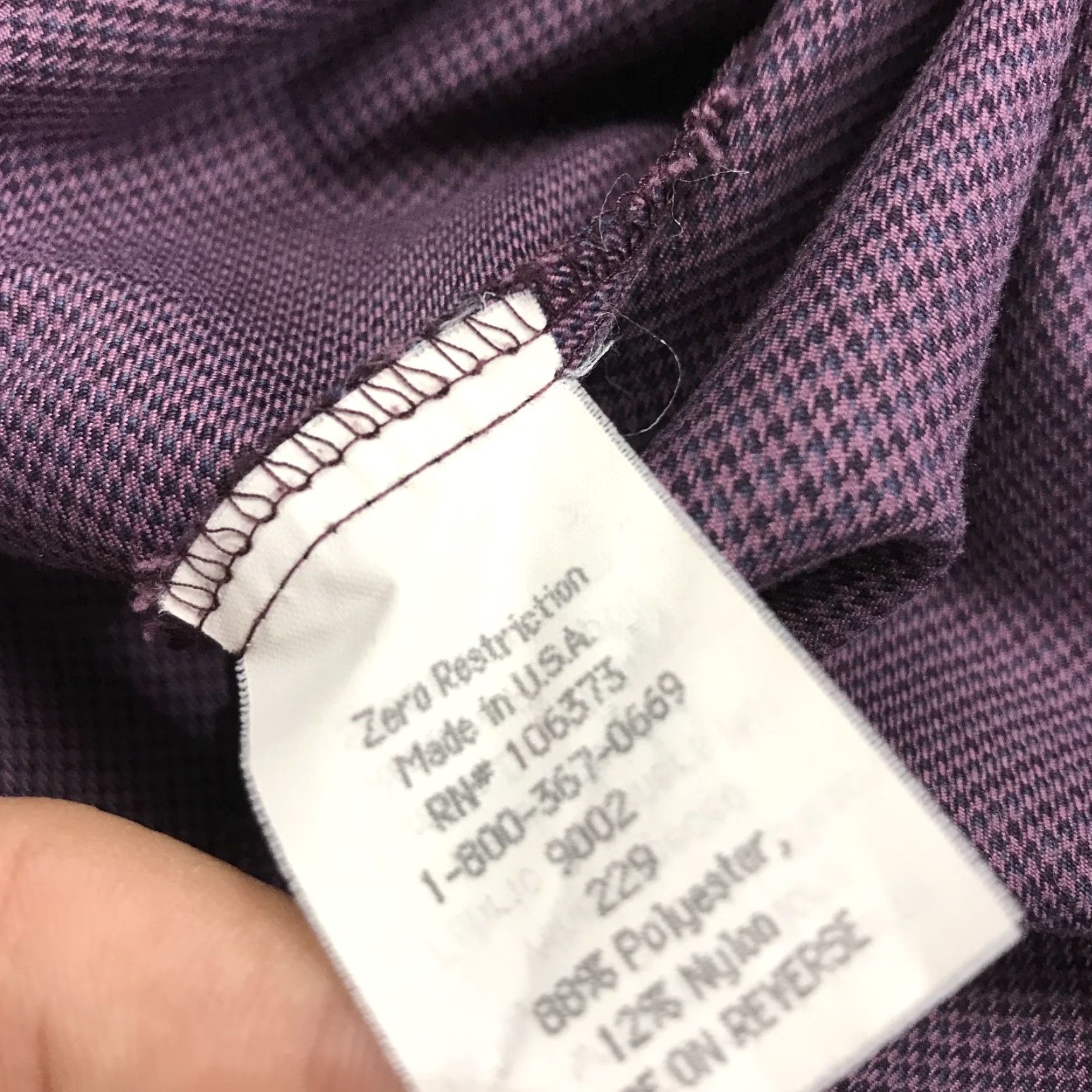 Vintage Cape Kidnappers Golf Jacket Mens Large Purple Check Zero Restriction Windbreaker Size US L / EU 52-54 / 3 - 5 Thumbnail