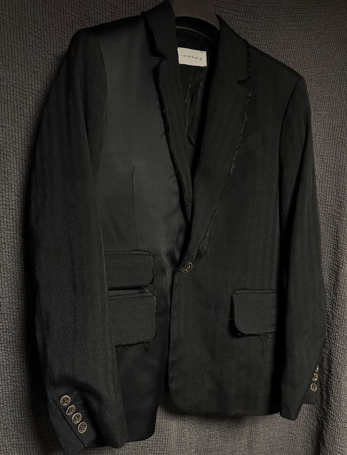 Song For The Mute Song for the Mute asymmetric patchwork blazer Size 40L - 3 Thumbnail