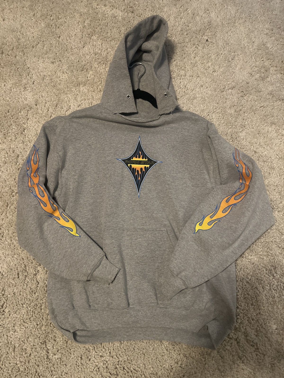 Hook-Ups Vintage pornstar flame hoodie | Grailed