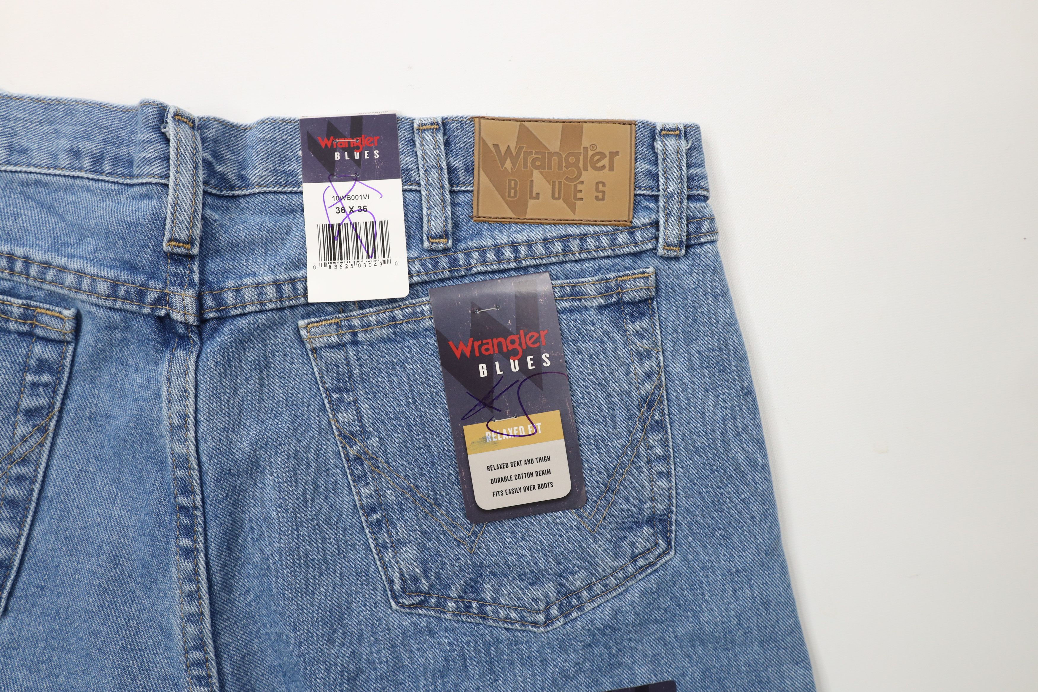 Vintage × Wrangler Deadstock Vintage Y2K Wrangler Fit Denim Jeans Blue Cotton Size US 36 / EU 52 - 12 Thumbnail